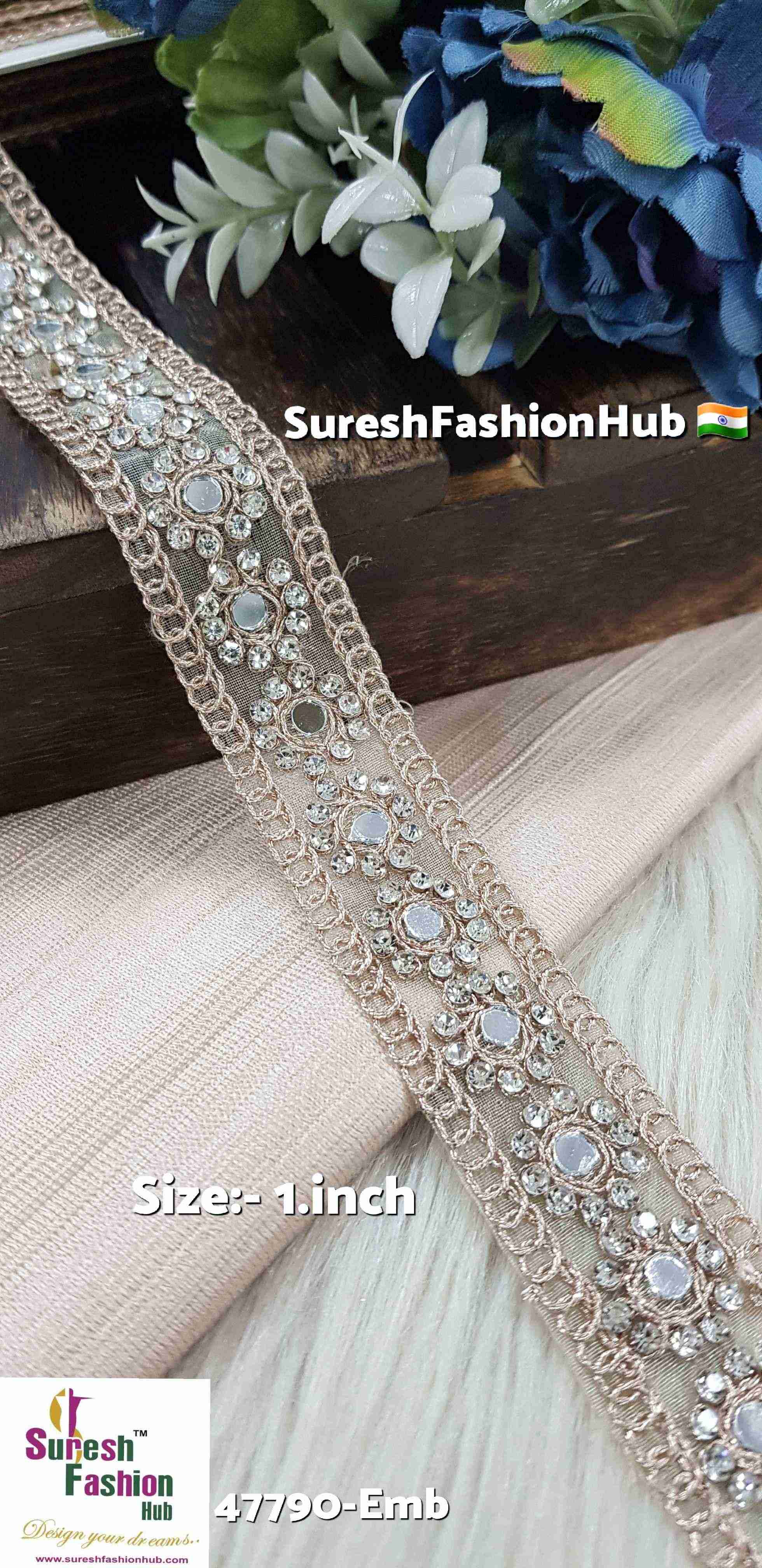 Rose Gold Mirror Floral Organza Lace