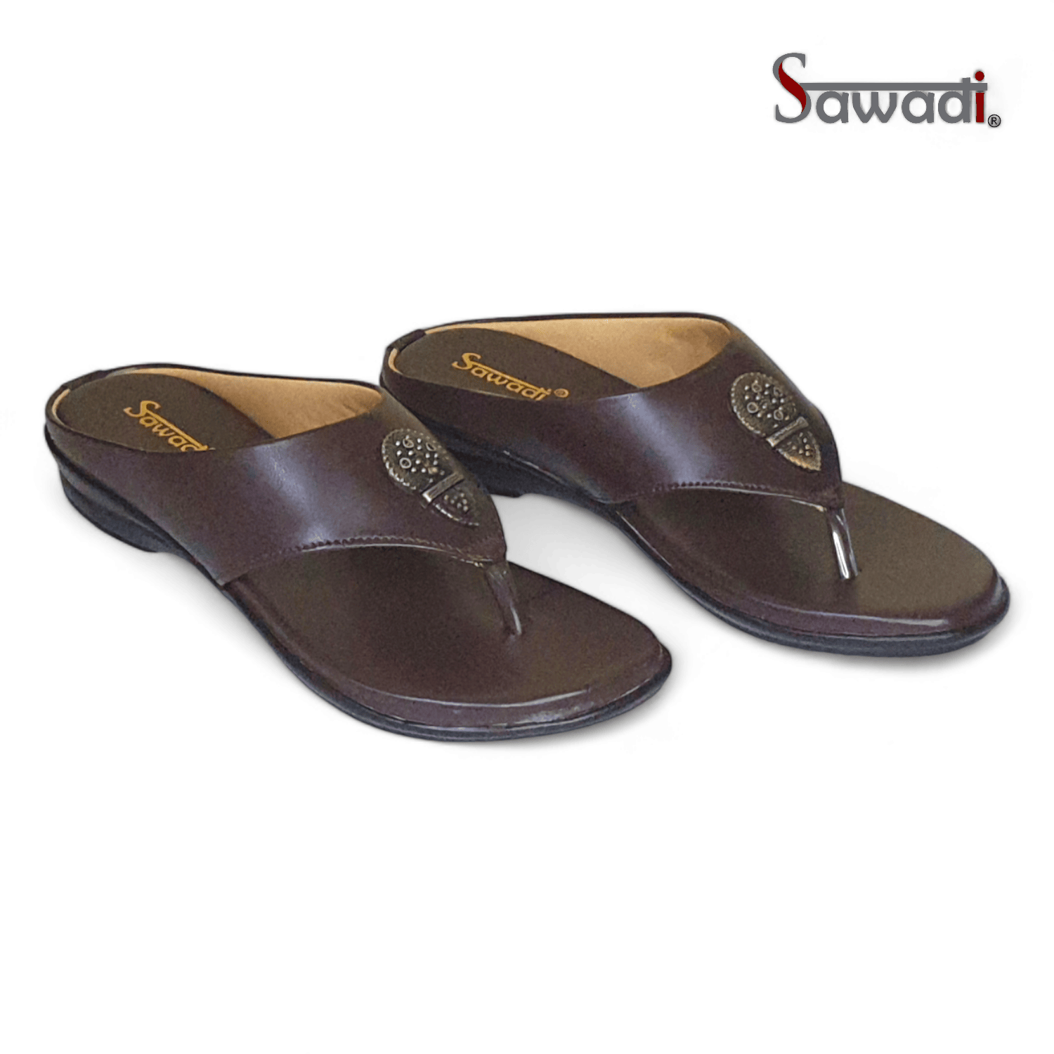 Sawadi Women's Brown Casual Thong Sandal - Comfortable and Classic Everyday Slippers | Sawadi Mart