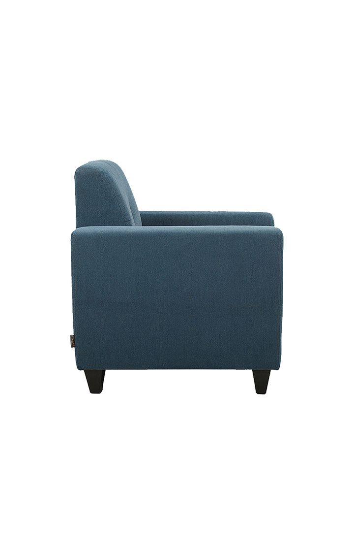 neudot Elegance Sofa for Living Room |1 Person Sofa|Premium Fabric with Cushioned Armrest | Solid Wood Frame|1 Seater in Dusky Blue Color