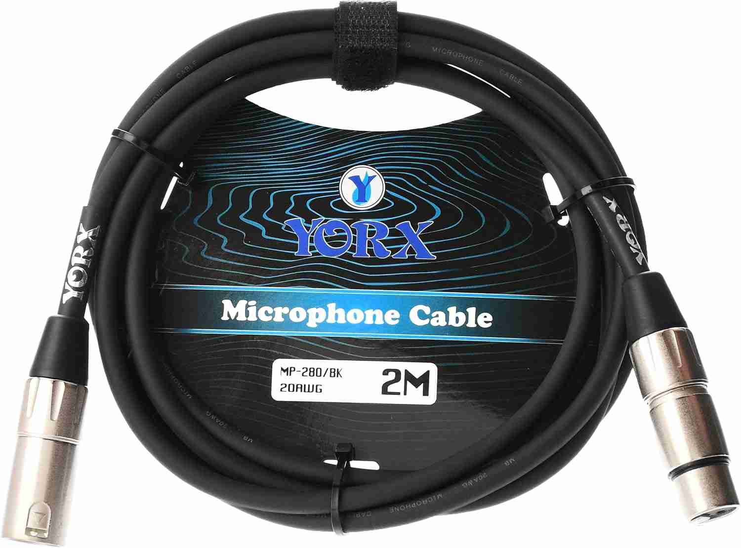 Yorx MP-280-2M Balanced XLR Microphone Cable, 2m (6.5 ft), Black