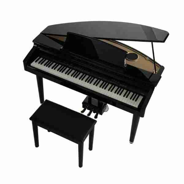 Yorx G3 Digital Grand Piano with 88 Hammer Action Keys and Bench, Black 4