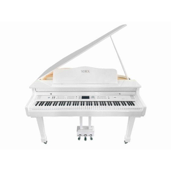 Yorx YDG 4 88-Key Digital Grand Piano with Bench, White