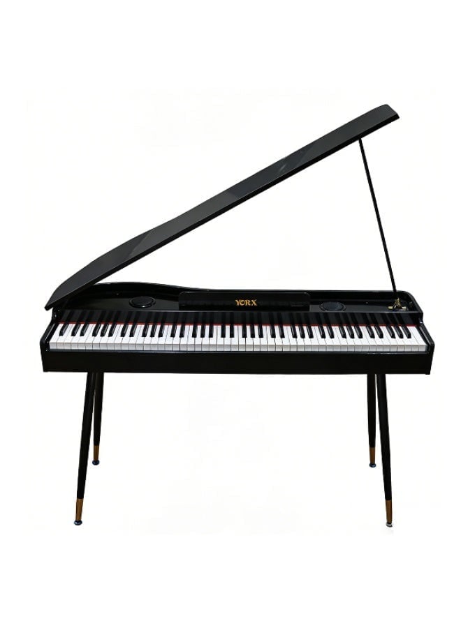 YORX YR-88 BK 88-Key Weighted Digital Piano with Heavy Hammer Action and Bench, Black
