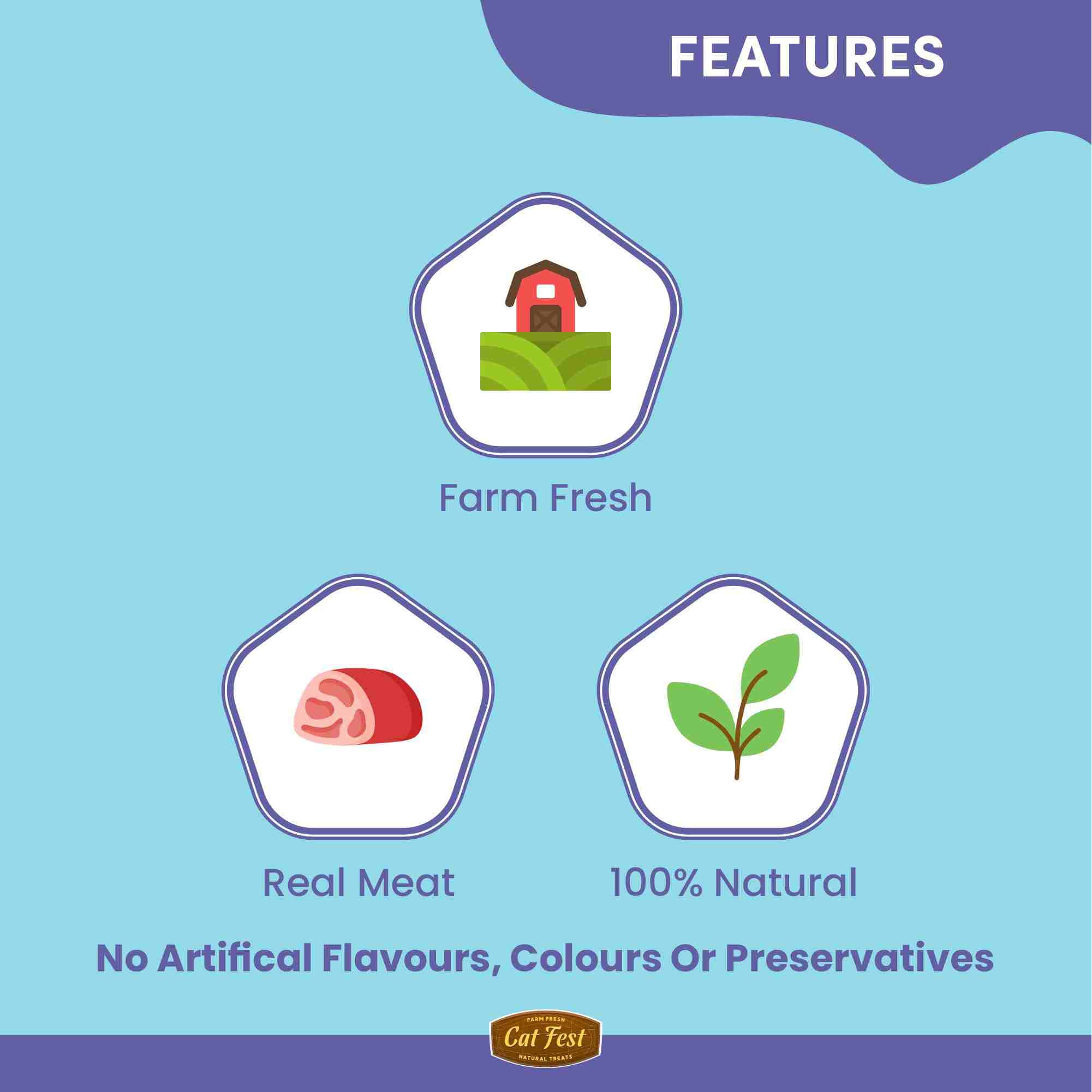 Catfest Pillows with Salmon Cream Cat Treats 30g