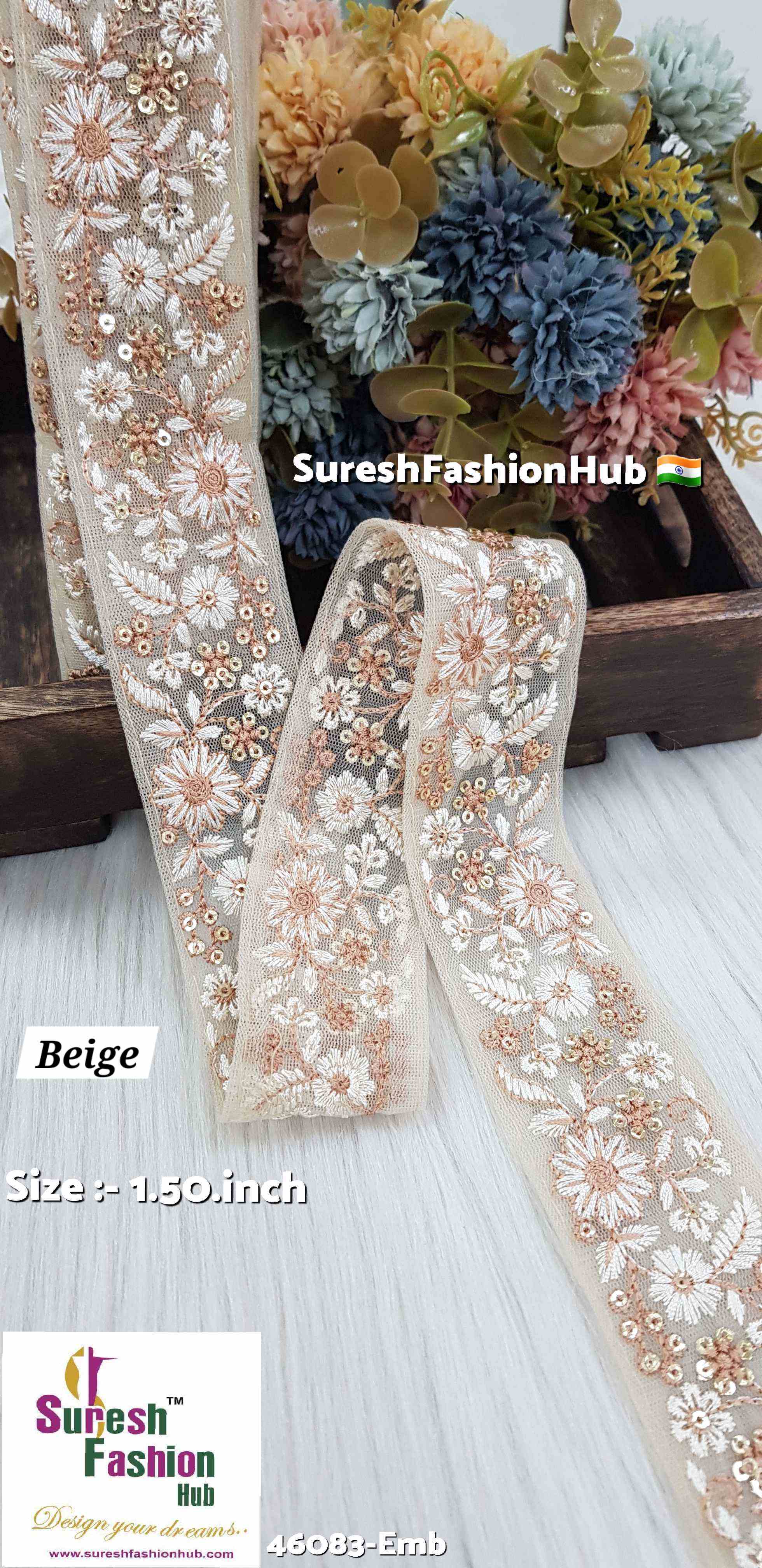  Beige Floral Elegance