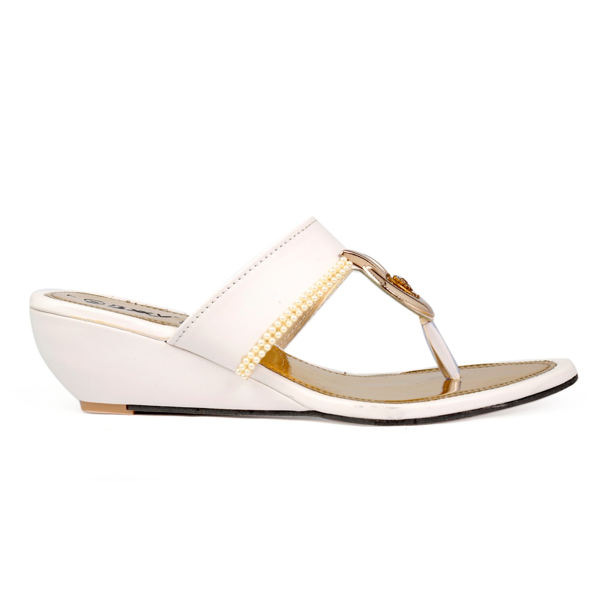 Yuvrato Baxi White Stylish Fashionable Heels & Wedges for Women's and Girls Slippers