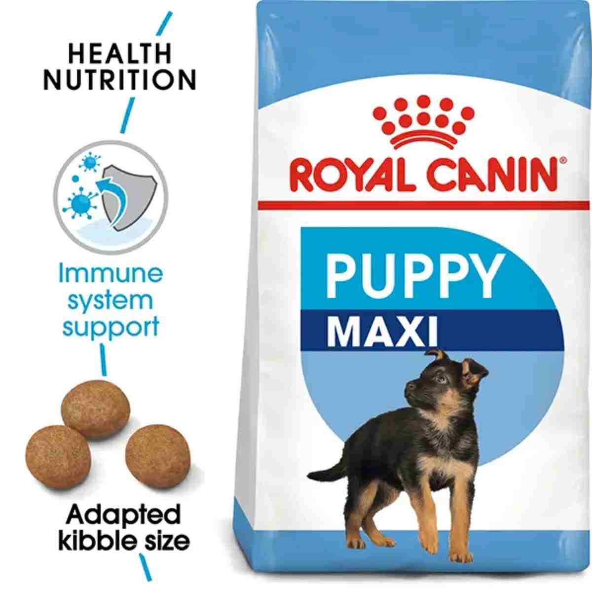 Royal Canin Maxi Puppy Dry Dog Food - 4 Kg + Wet Food