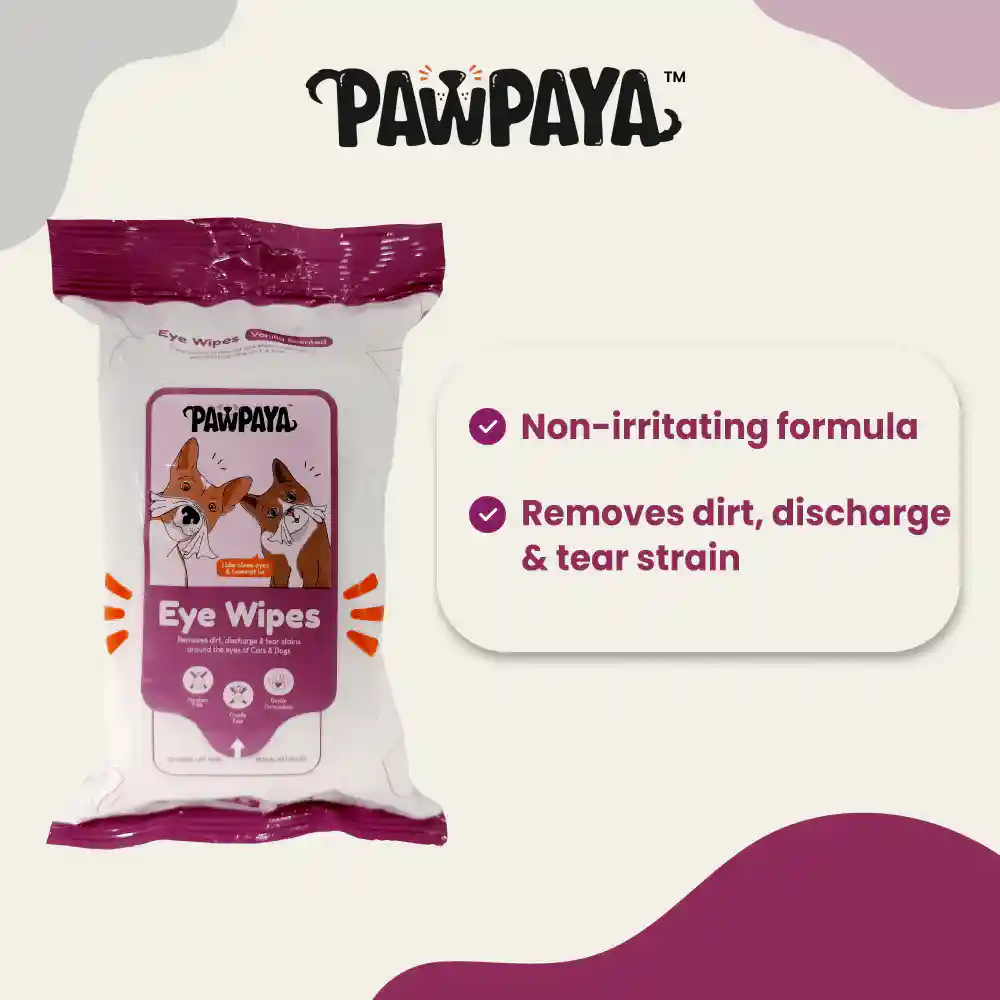 Pawpaya Eye Wipes for Dogs and Cats (20x18cm)