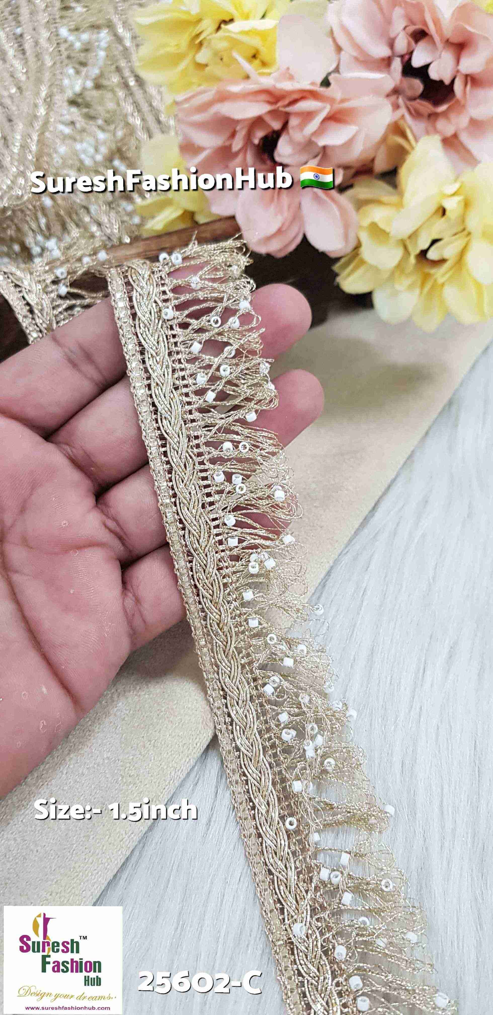 Pearl Sparkle Jhalar Kadadana Border Lace