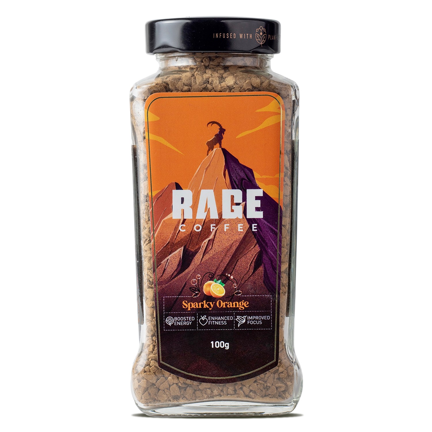 Rage Coffee 100 Gms Sparky Orange Flavour Premium Arabica Instant Coffee