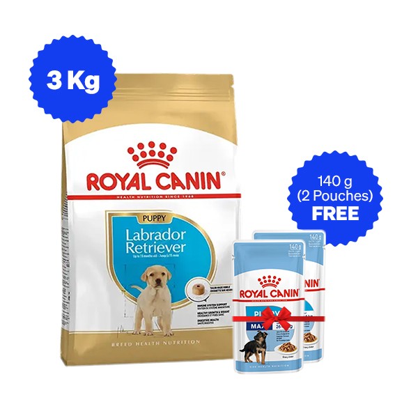 Royal Canin | Royal Canin Labrador Retriever Puppy Dry Dog Food with Free Maxi Puppy Gravy Pack