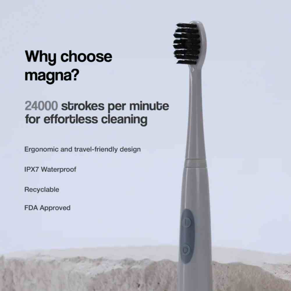 Magna Sonic Electric Toothbrush - Cool Grey