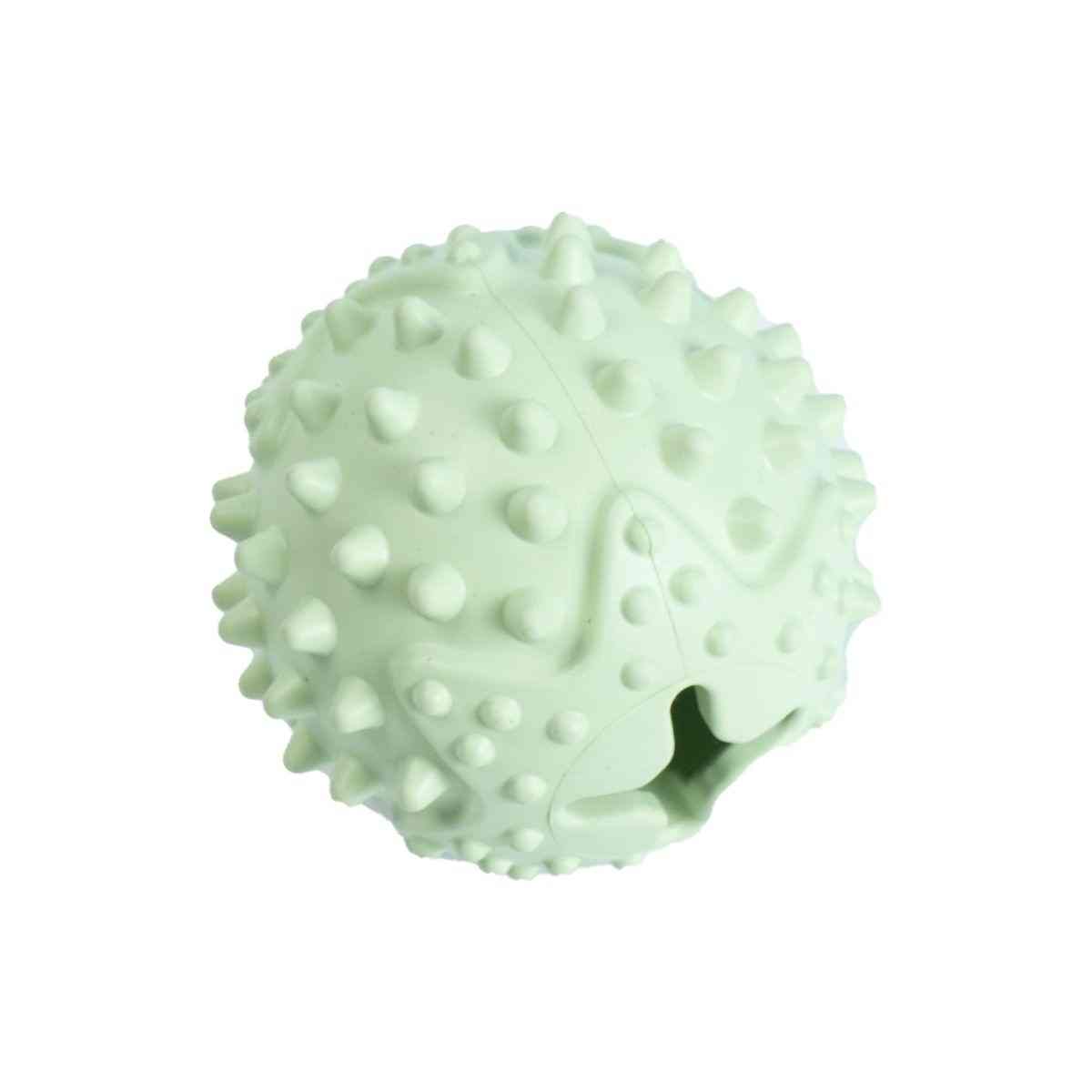 Ezra Play Round Spiky Rubber Ball Pet Toy - Yellow