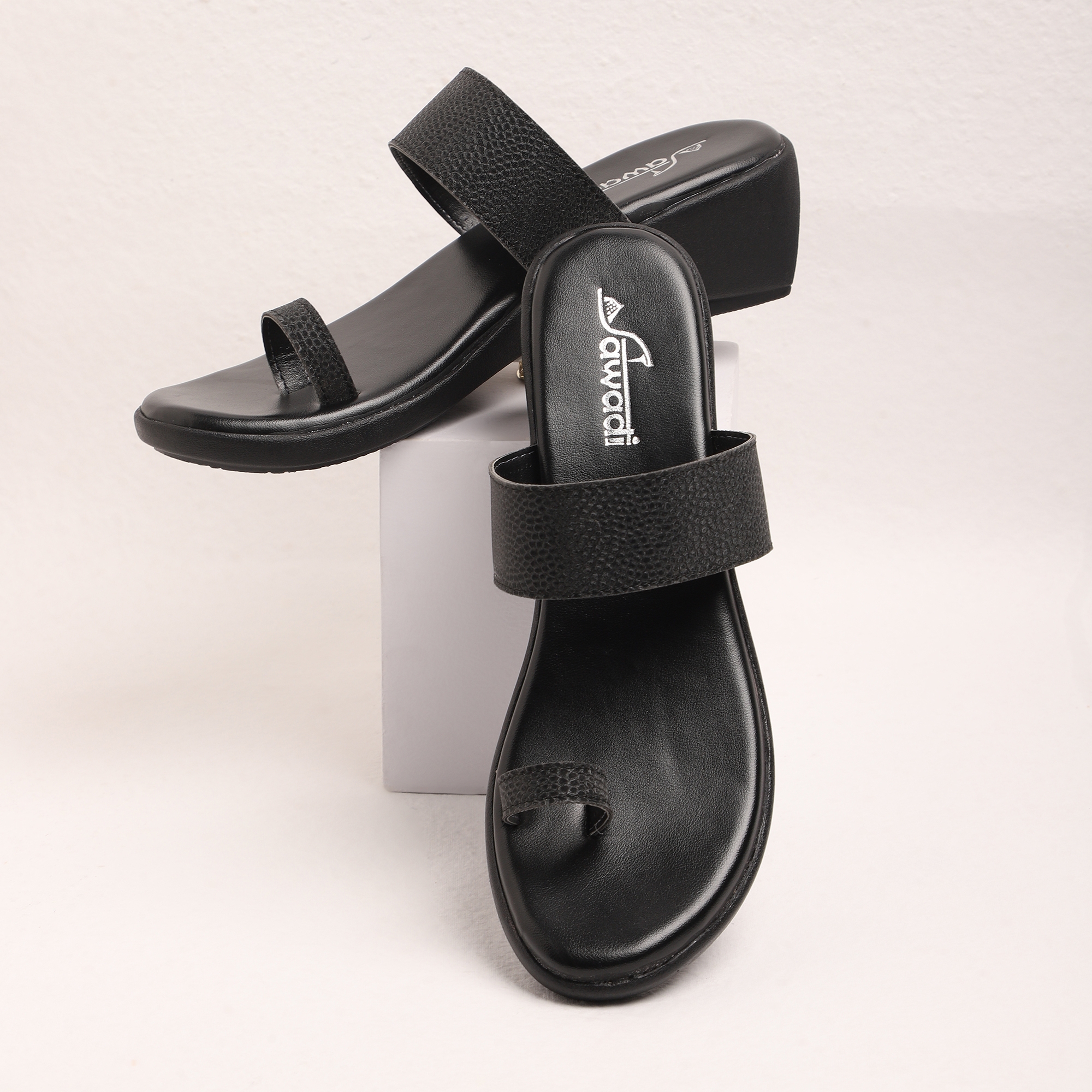 SAWADI | Women Black Wedges Sandal undefined
