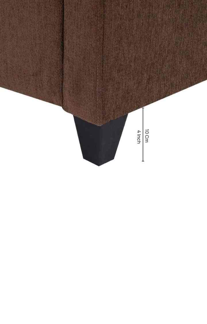 neudot Saya Sofa for Living Room |2 Persons Sofa|Premium Fabric with Cushioned Armrest | Solid Wood Frame|2 Seater in Saya Brown Color