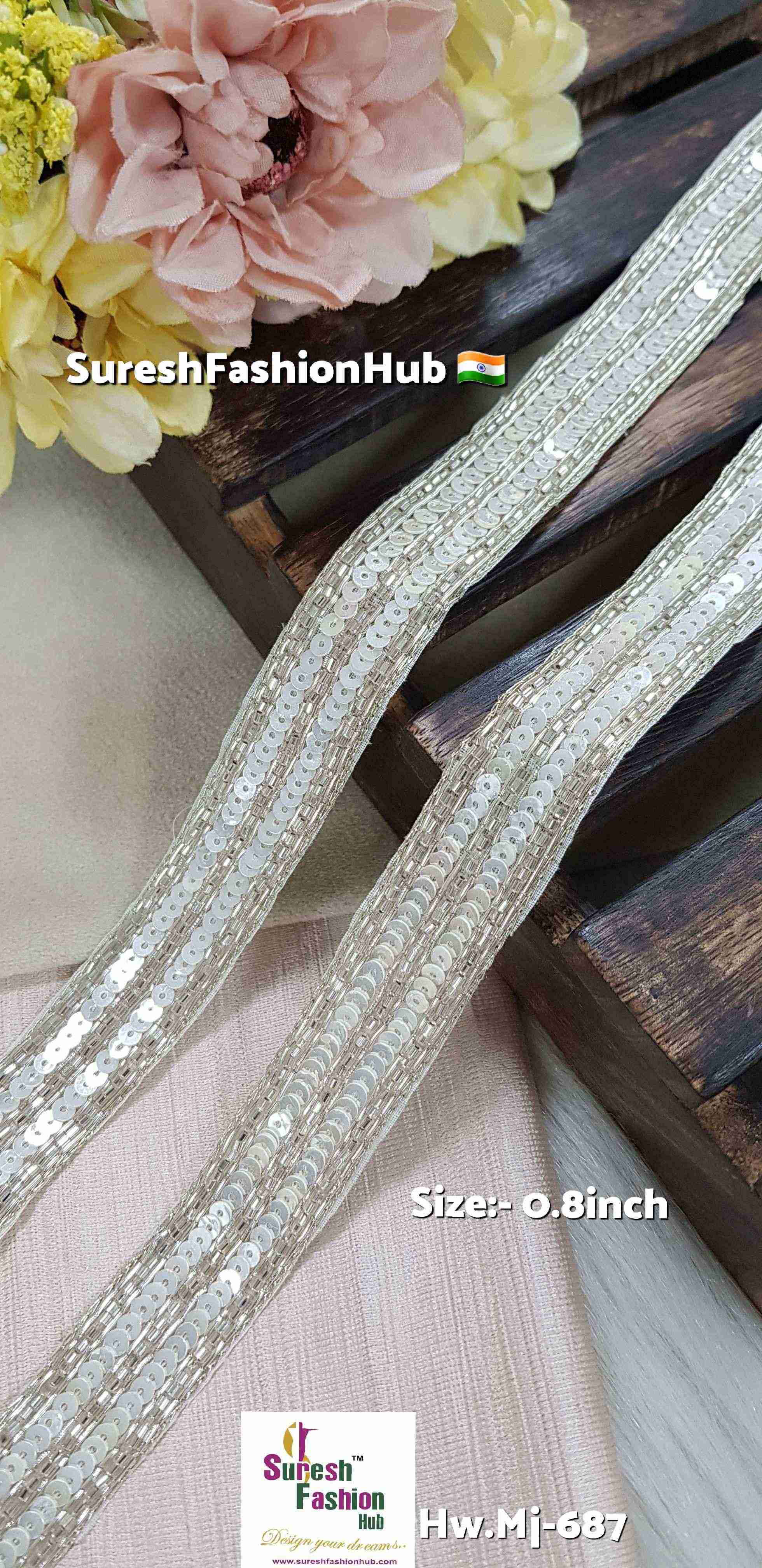 Opulent Light Gold Kaddhana Sequence Border