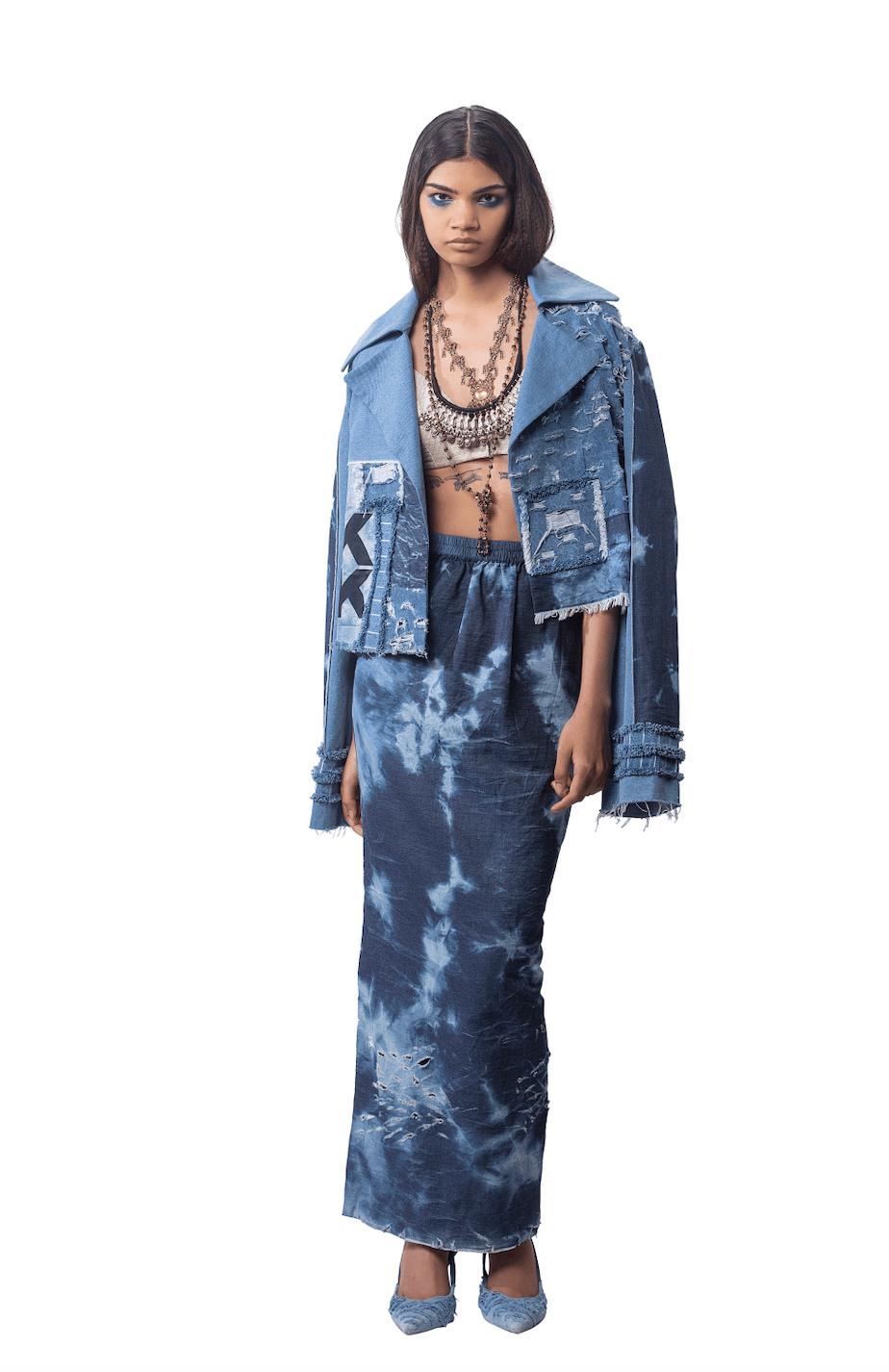 RIPPED DENIM OVERSIZED JACKET