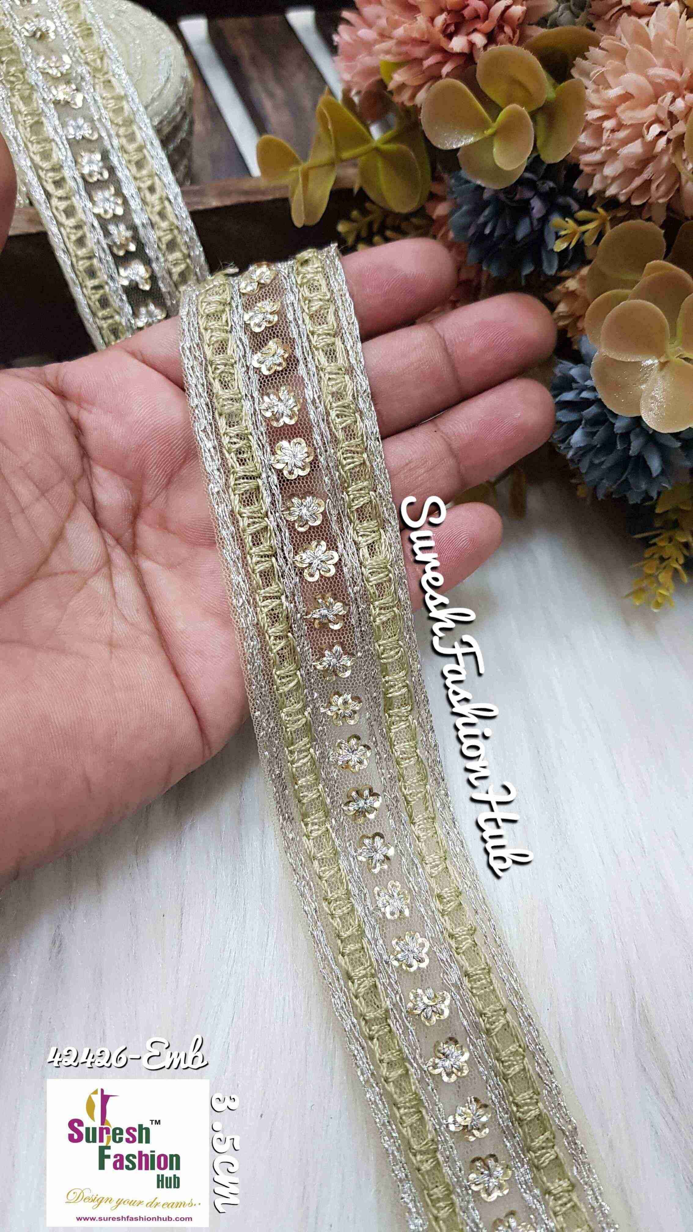 Pista Regal Net Sequin Embellishment Trim