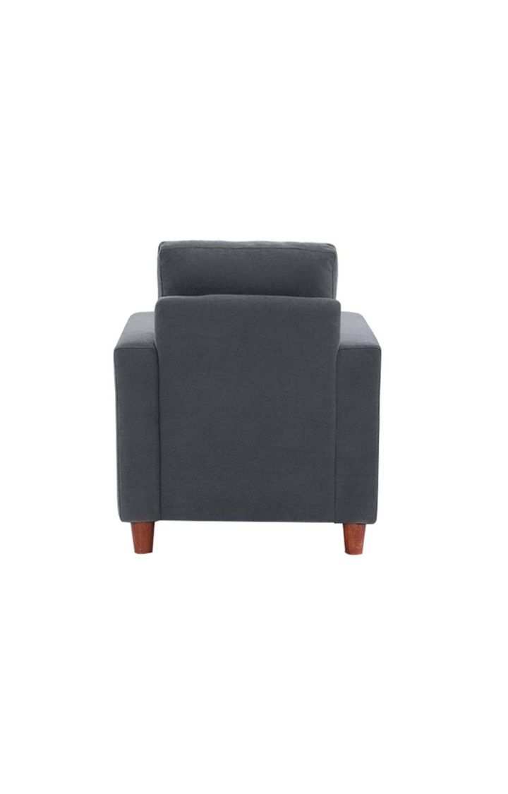 neudot Roman Sofa for Living Room |1 Person Sofa|Premium Fabric with Cushioned Armrest | Solid Wood Frame|1 Seater in Graphite Grey Color