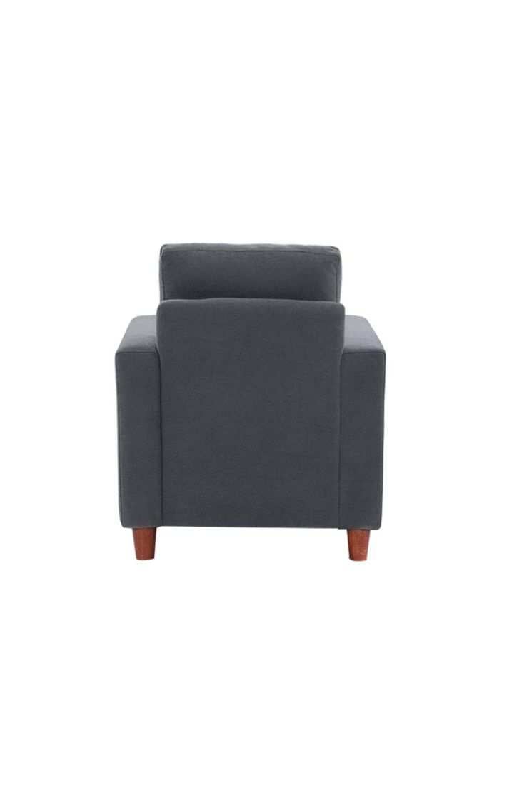 neudot Roman Sofa for Living Room |1 Person Sofa|Premium Fabric with Cushioned Armrest | Solid Wood Frame|1 Seater in Graphite Grey Color