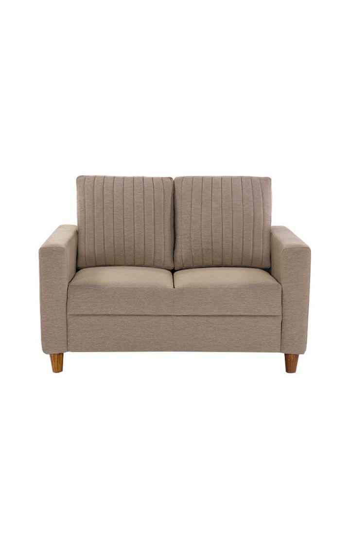 neudot Roman Sofa for Living Room |2 Persons Sofa|Premium Fabric with Cushioned Armrest | Solid Wood Frame|2 Seater in Desert Brown Color