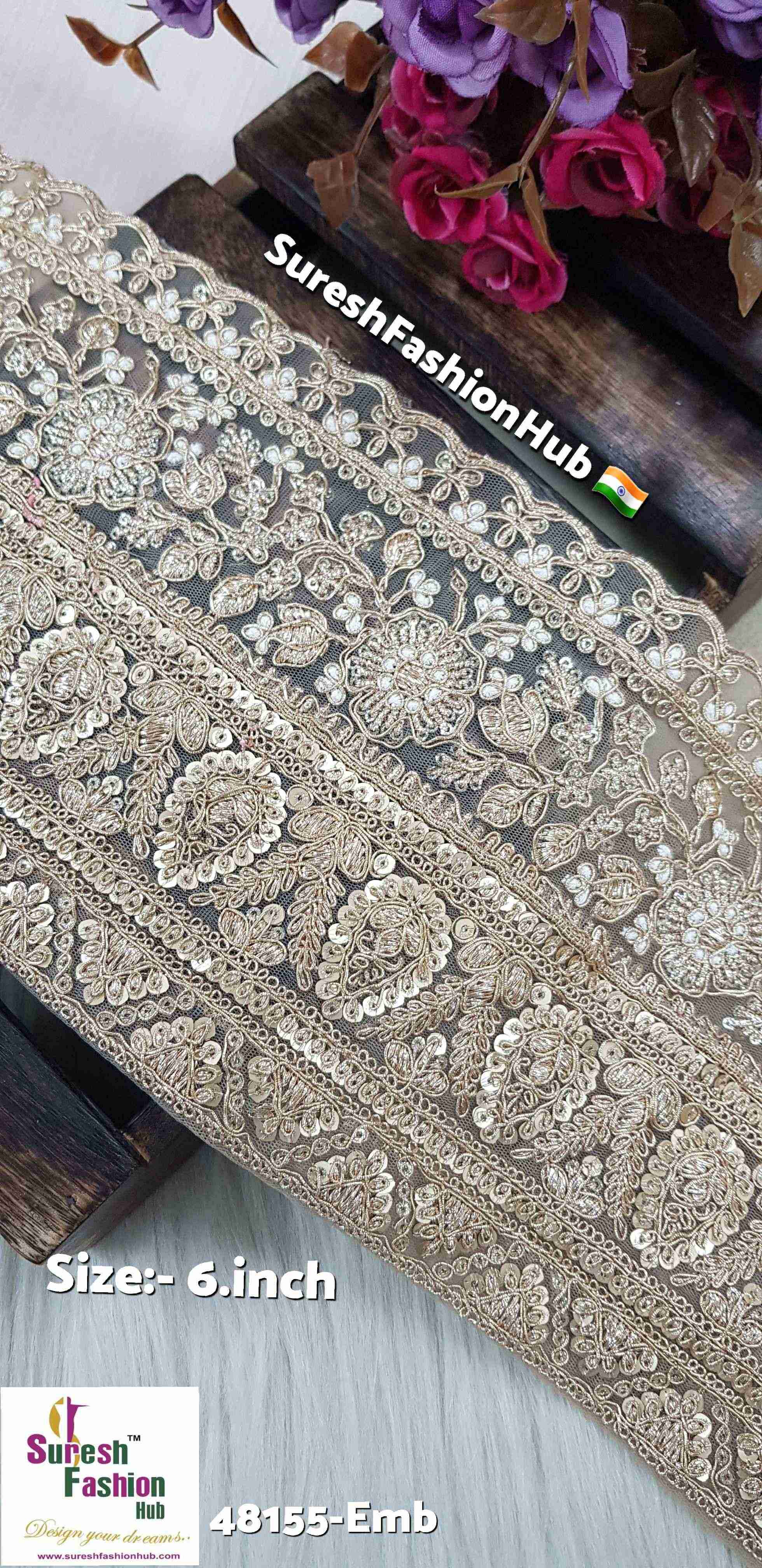 Floral & Geometric Scalloped Lace