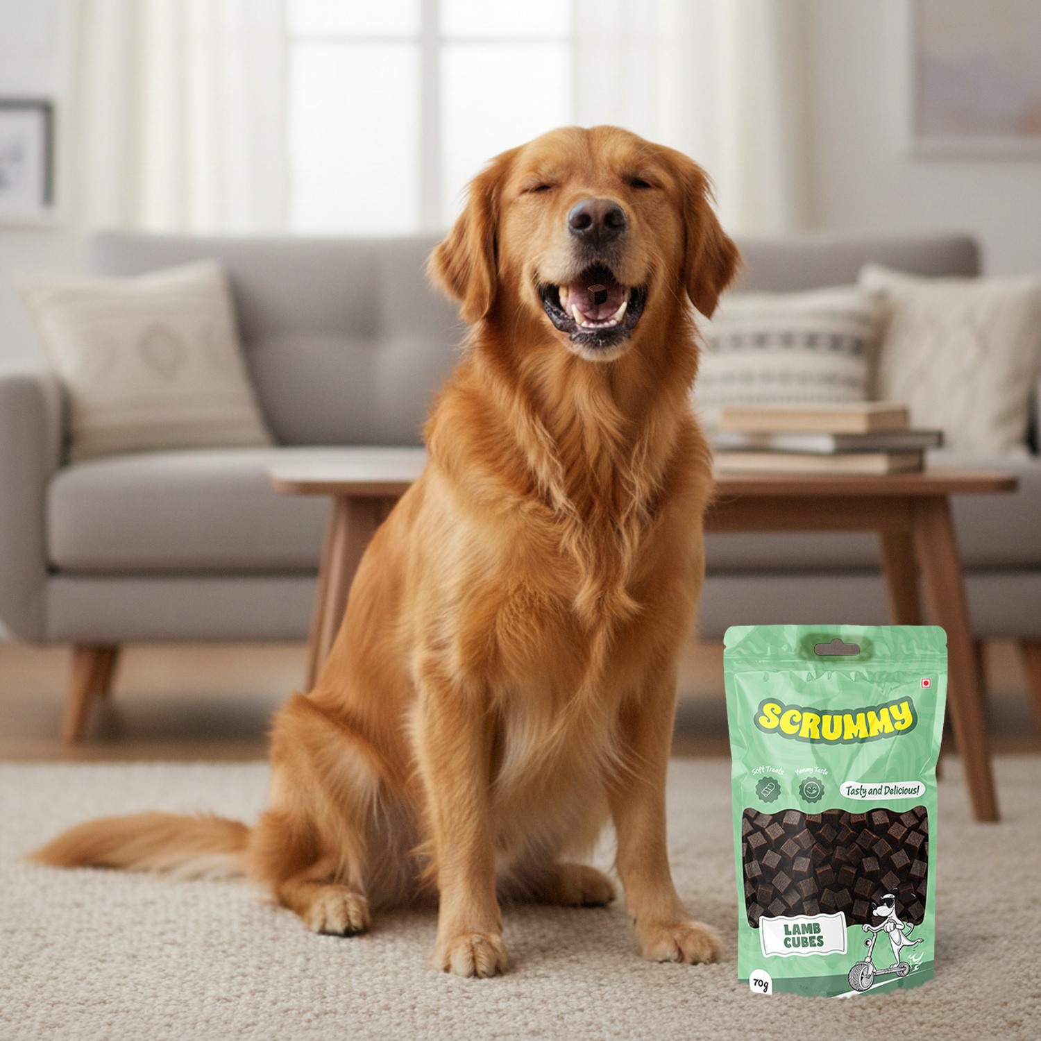 Scrummy Lamb Cubes Dog Treats 70g