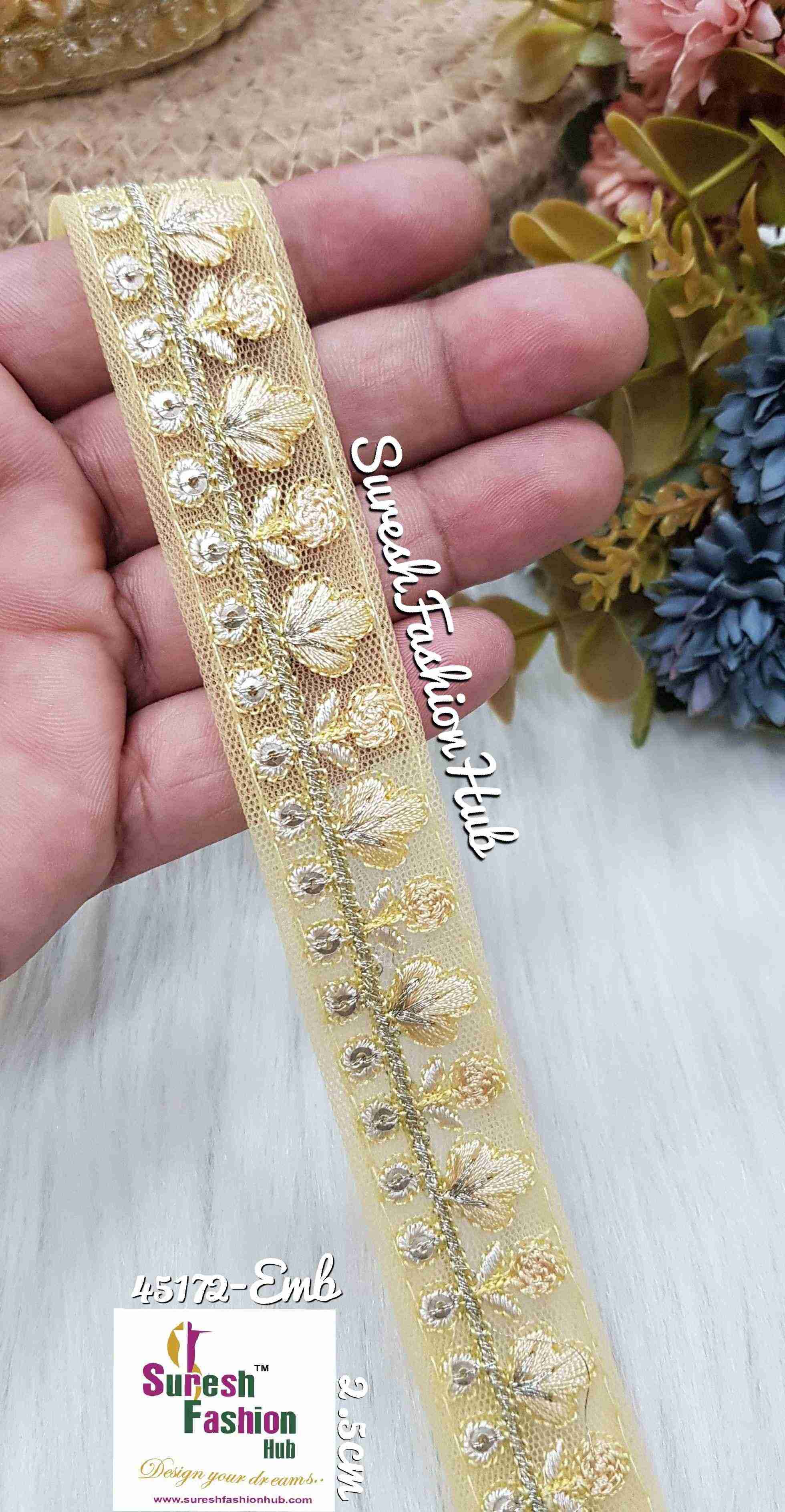 Radiant Pale Yellow Threaded Designer Trim