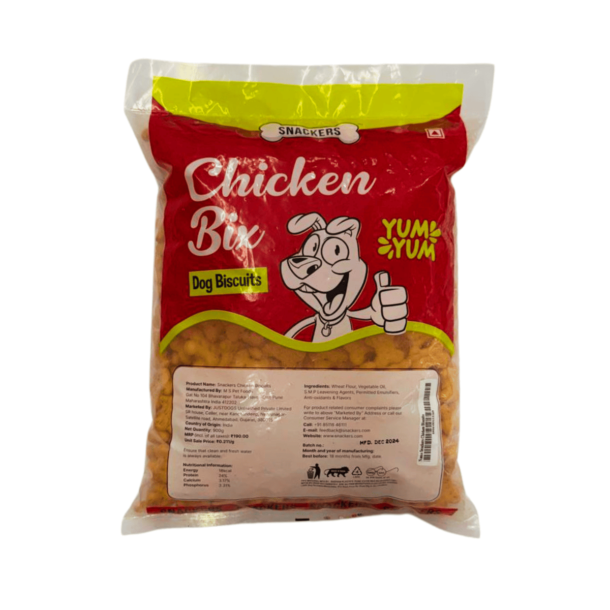 Snackers Chicken Dog Biscuits - 900g
