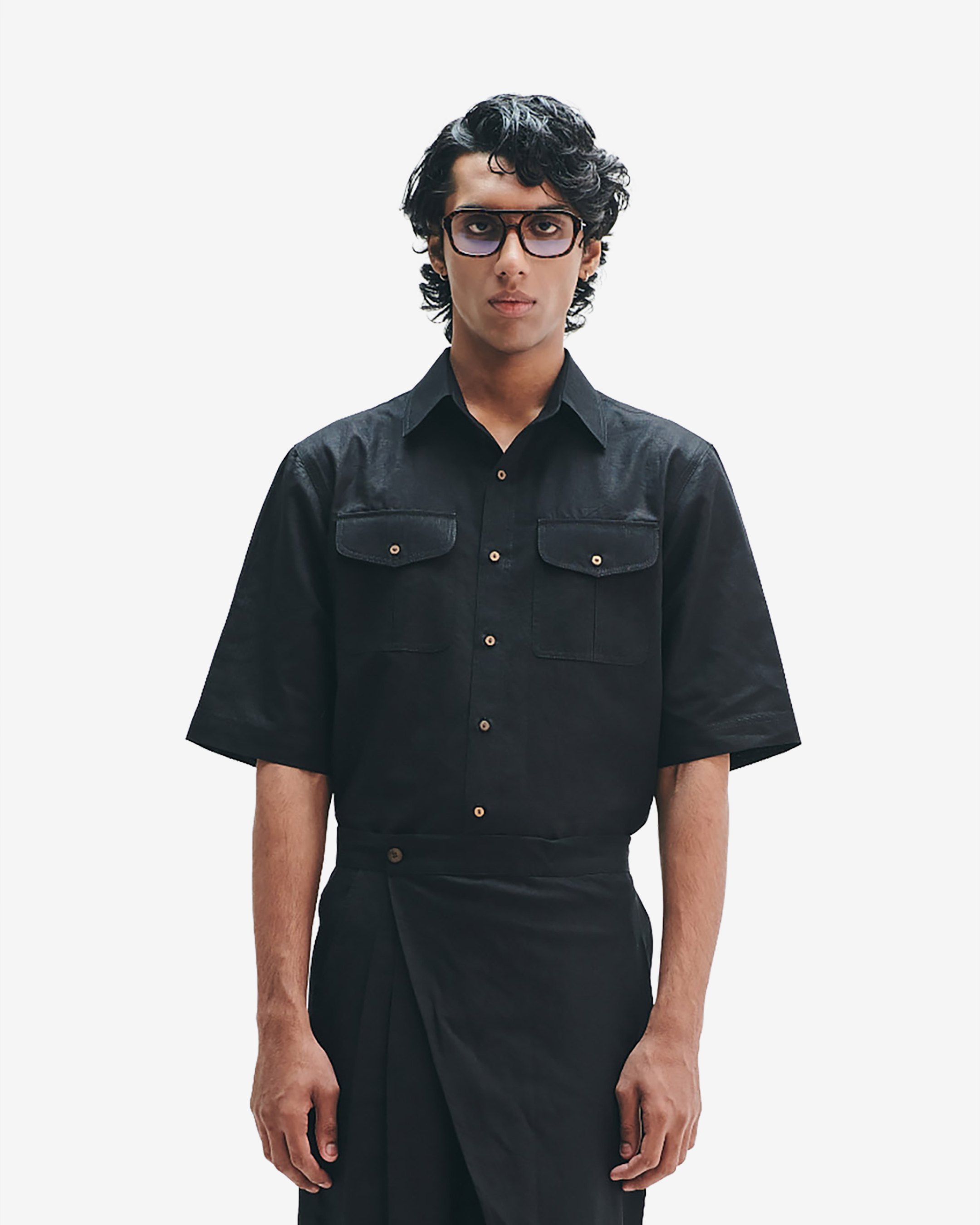Kohl Co-linen Men's Flap Pocket Shirt