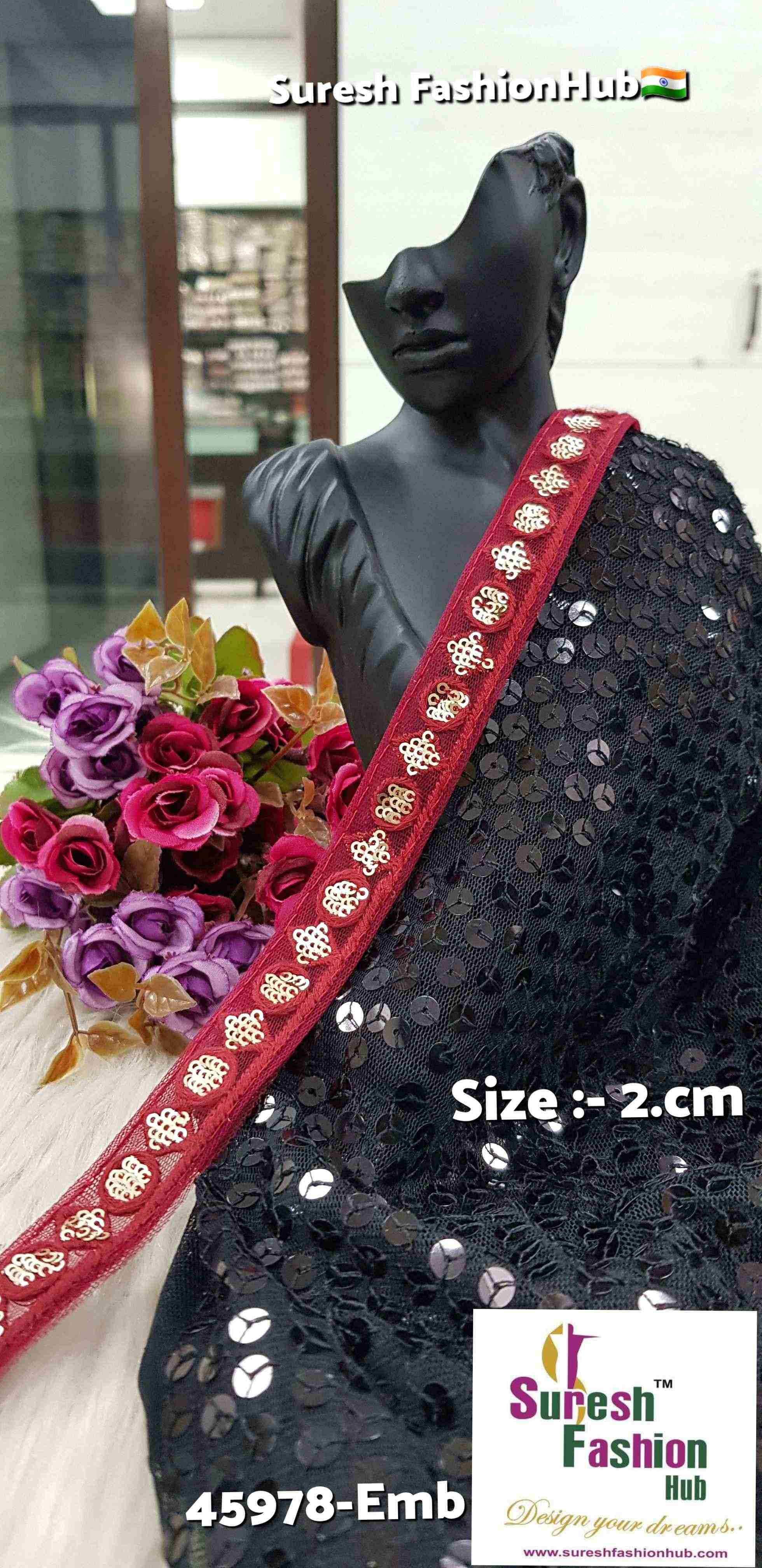 Geometric Pearl Maroon Lace