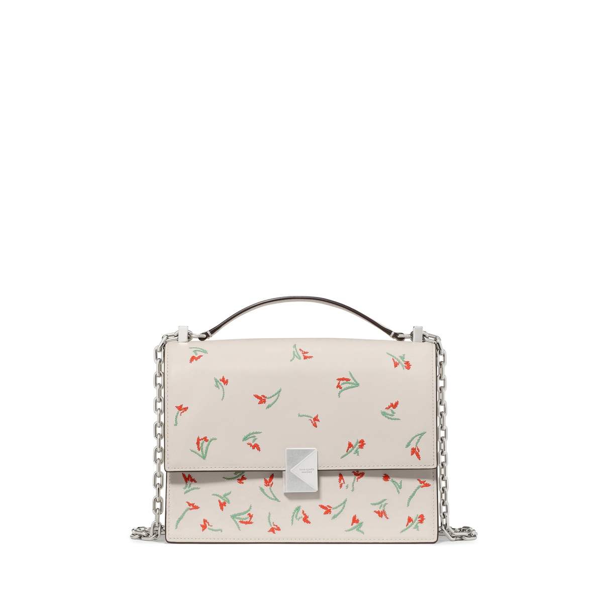 Deco Vibrant Buds Embellished Chain Shoulder Bag