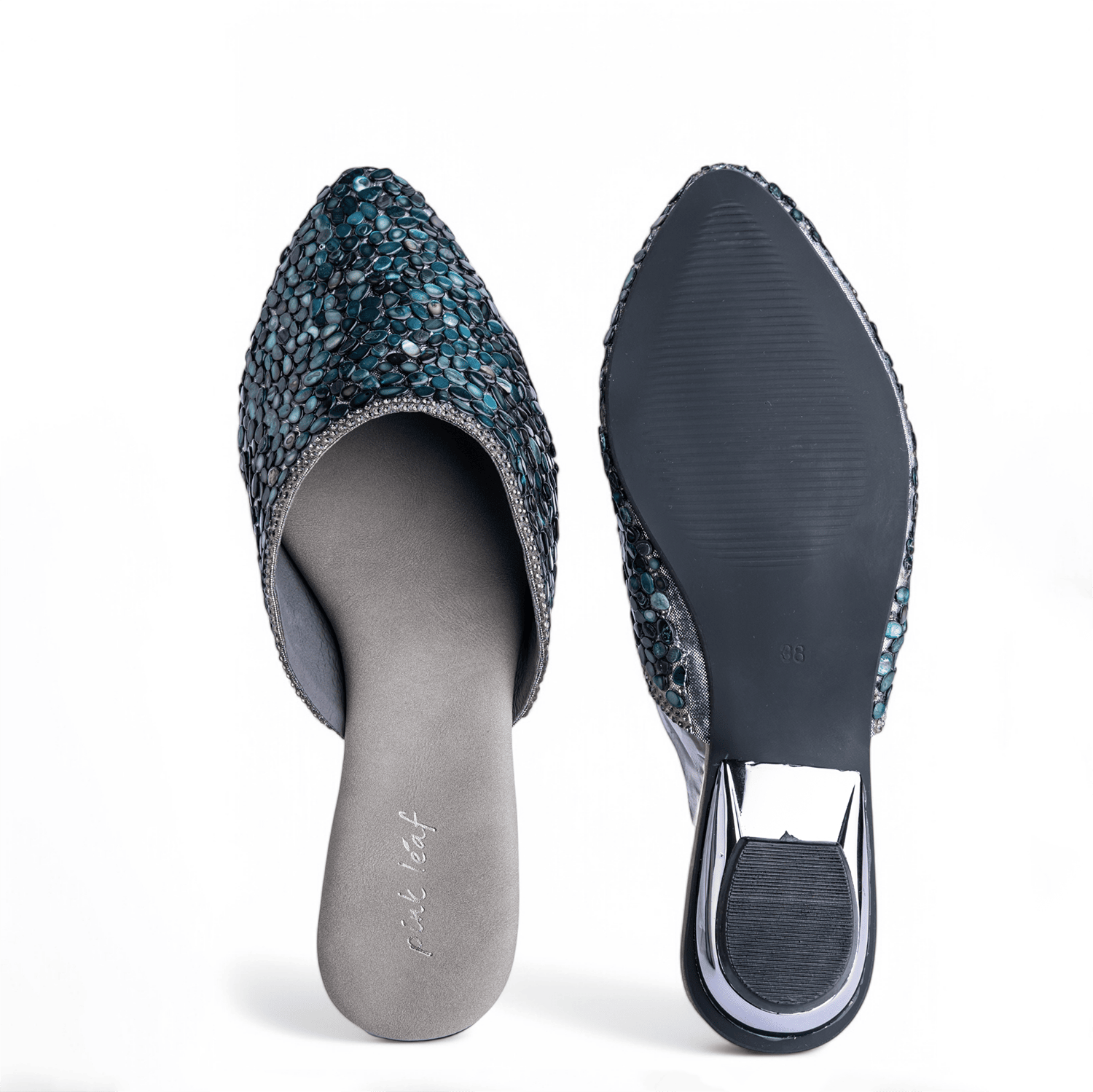 Women Midnight Pebble Mules