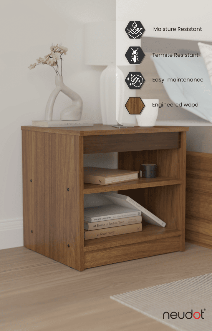 Holland Bedside Table - Leon Teak (DIY)