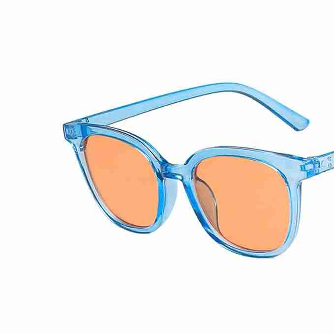 AUGEN By Visions India Retro Vintage Square Abstract Unisex Sunglasses UV400 Protected Large Size (Blue, 135)