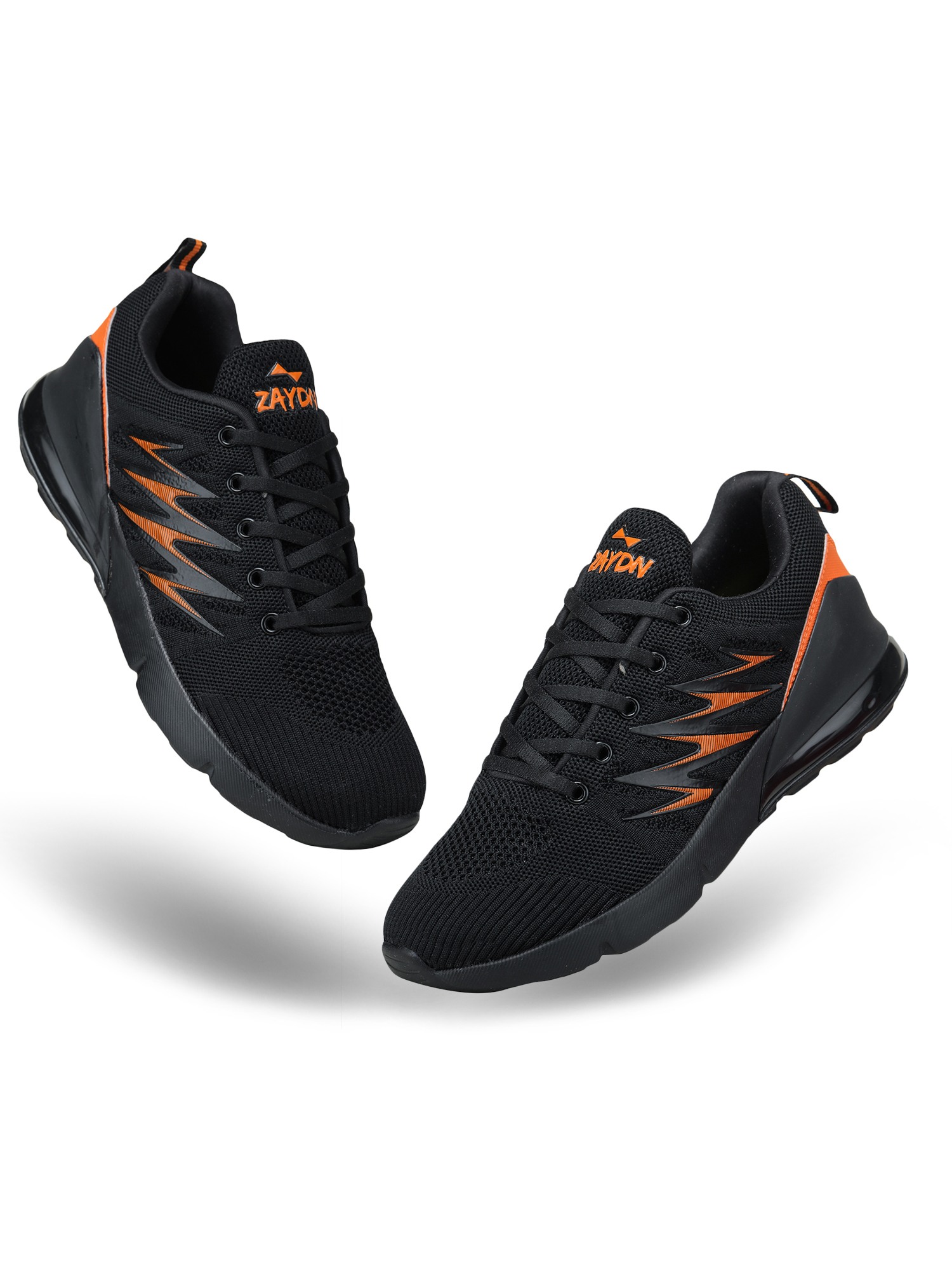 ZAYDN Running Shoes For Men (Black, Orange)