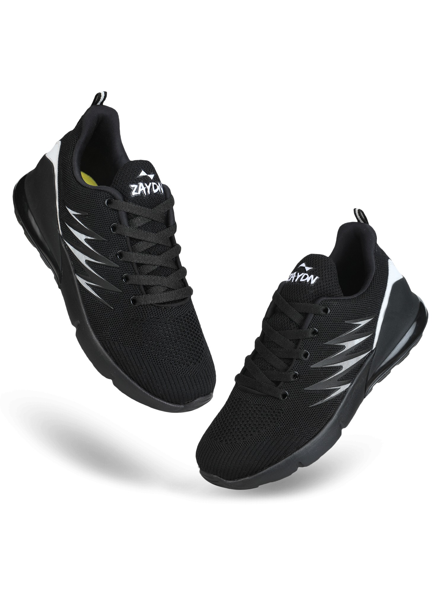 ZAYDN Running Shoes For Men (Black, White)
