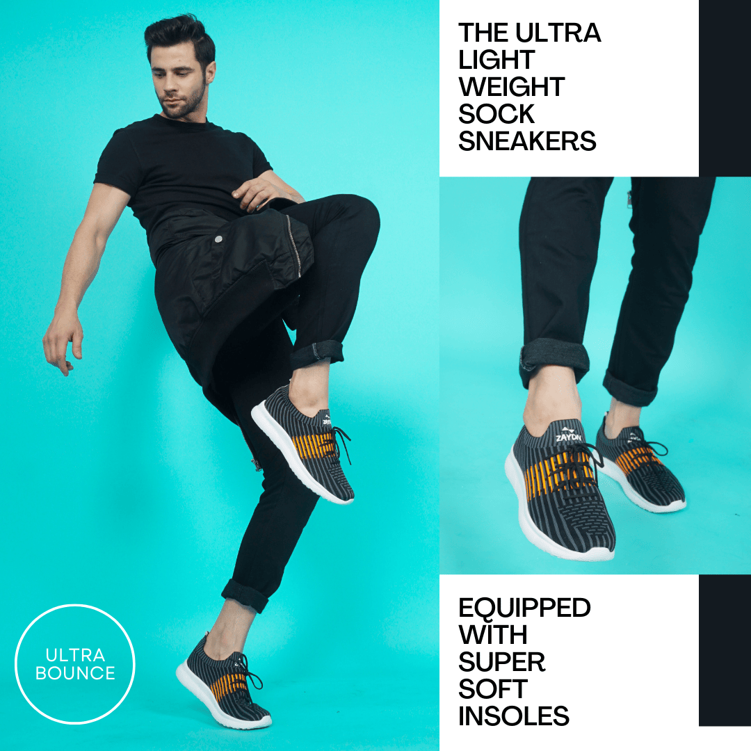 ZAYDN Running Shoes For Men (Black)