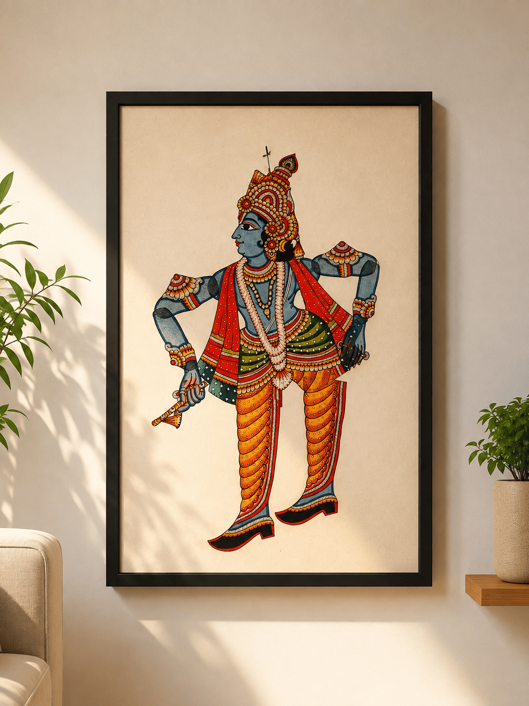 Krishna Tholu Bommalata Puppet – 18 Inch