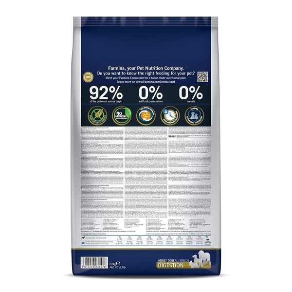 Farmina N&D Dry Dog Food Grain Free Quinoa Digestion Lamb Adult