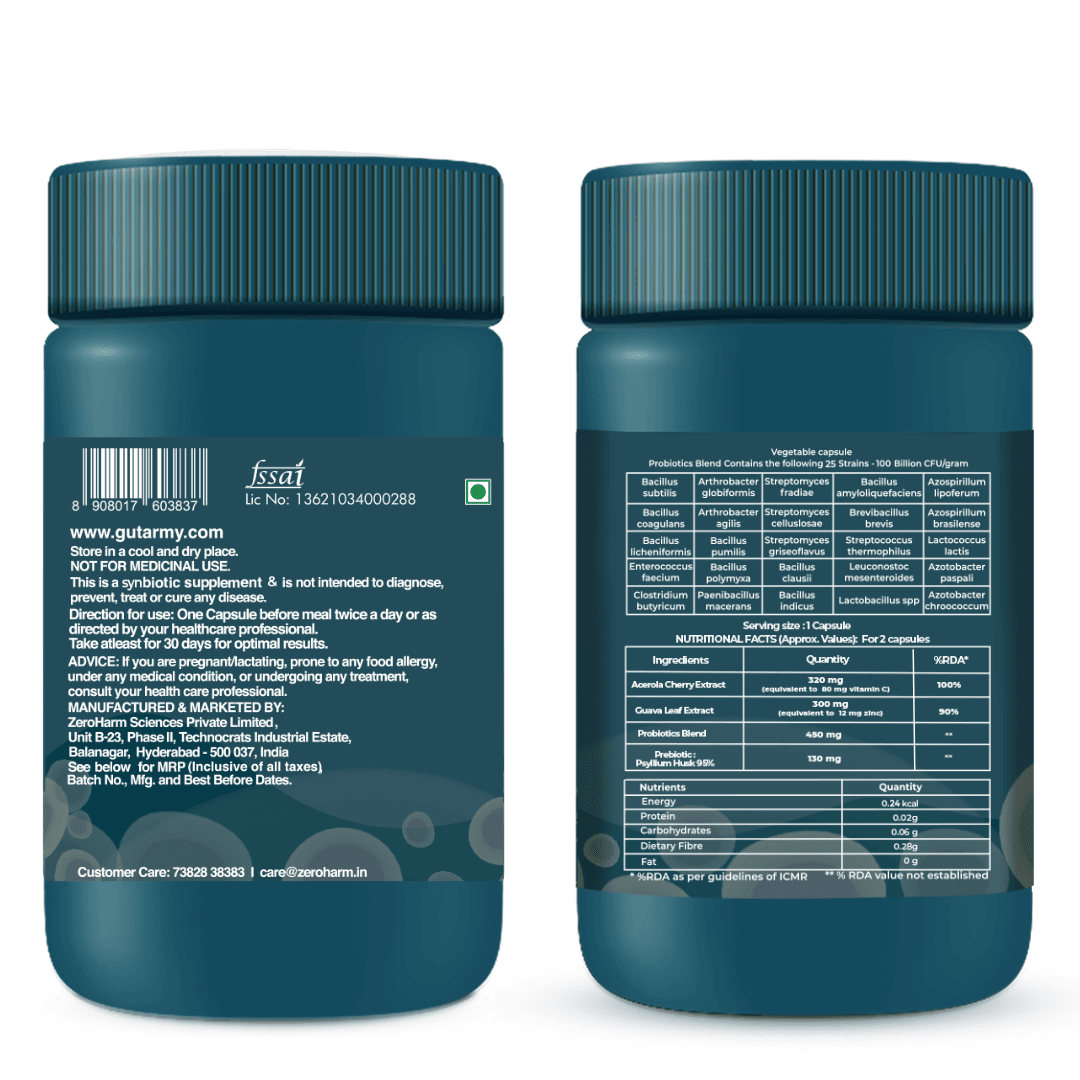 Zeroharm | Gut Army For Immunity | 60 Cap