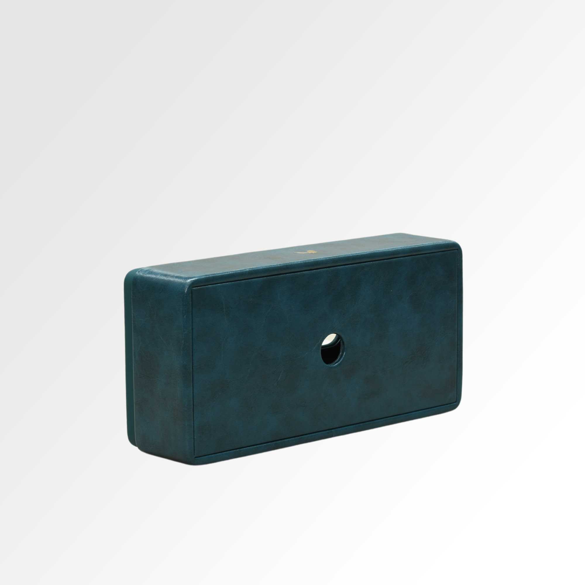 Tissue Box Holder for Home and Office in Premium Faux Leather | Size: 9.5 x 4.5 x 2.5(H) Inches | Moderno | Blue