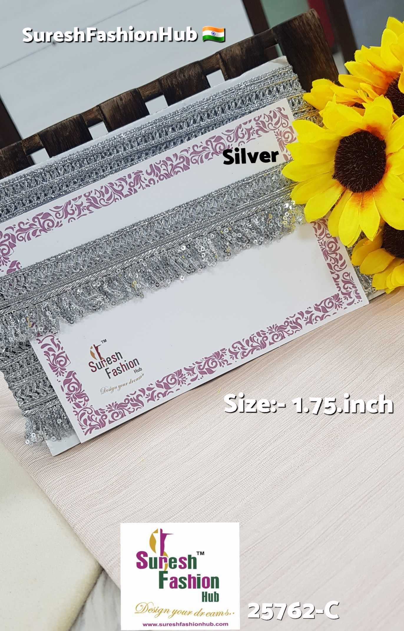 Silver Jhalar Zari Fringe Lace