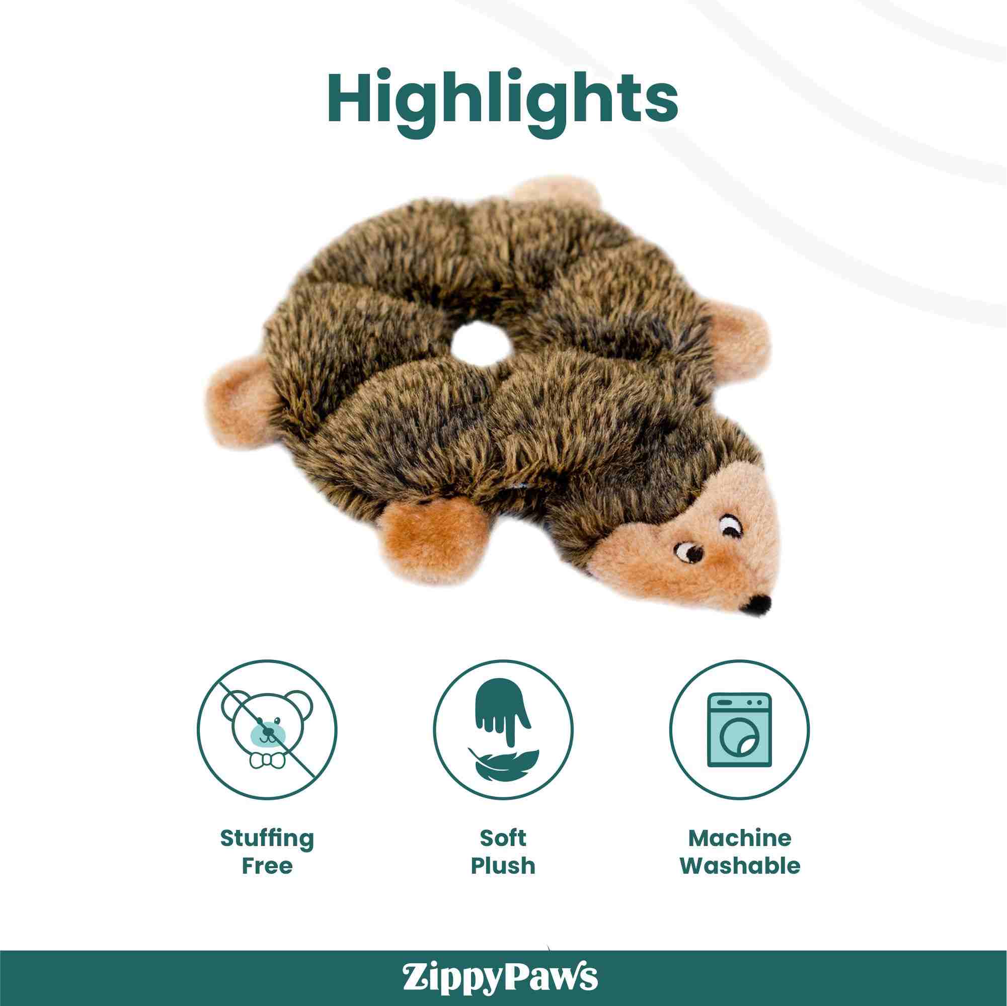 ZippyPaws Loopy Hedgehog Toy for Dogs