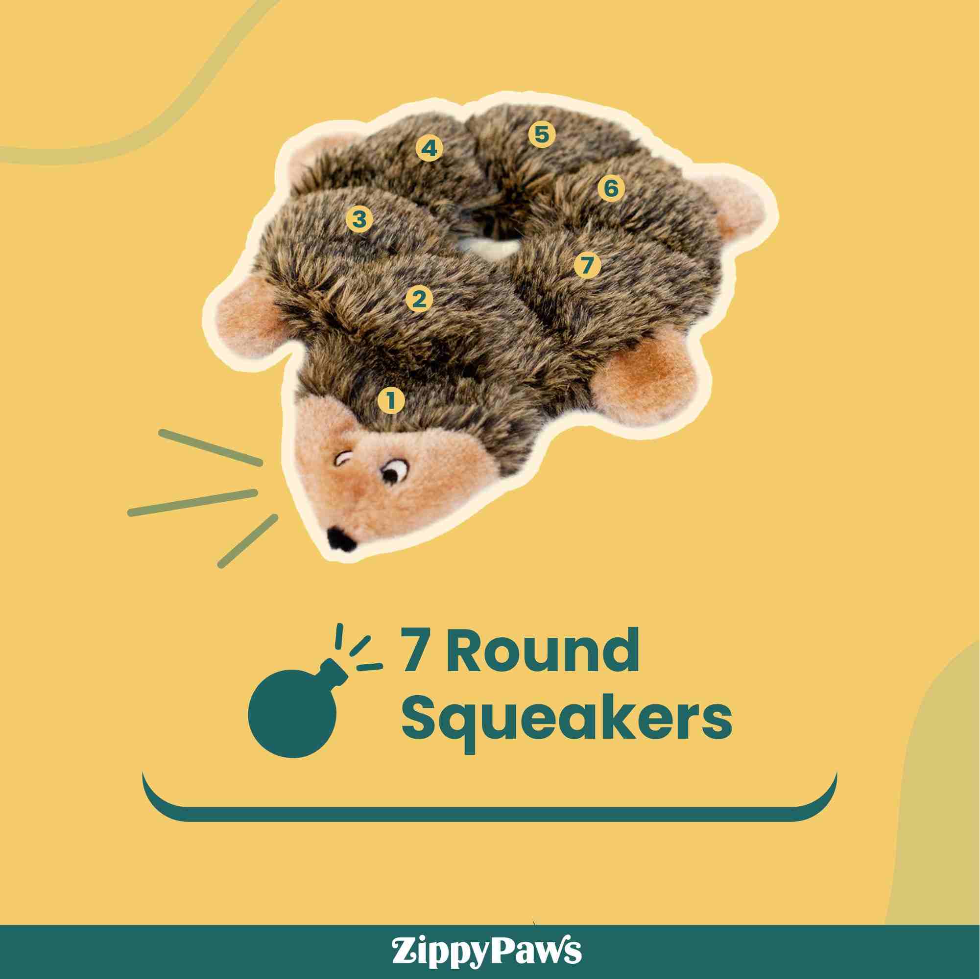 ZippyPaws Loopy Hedgehog Toy for Dogs