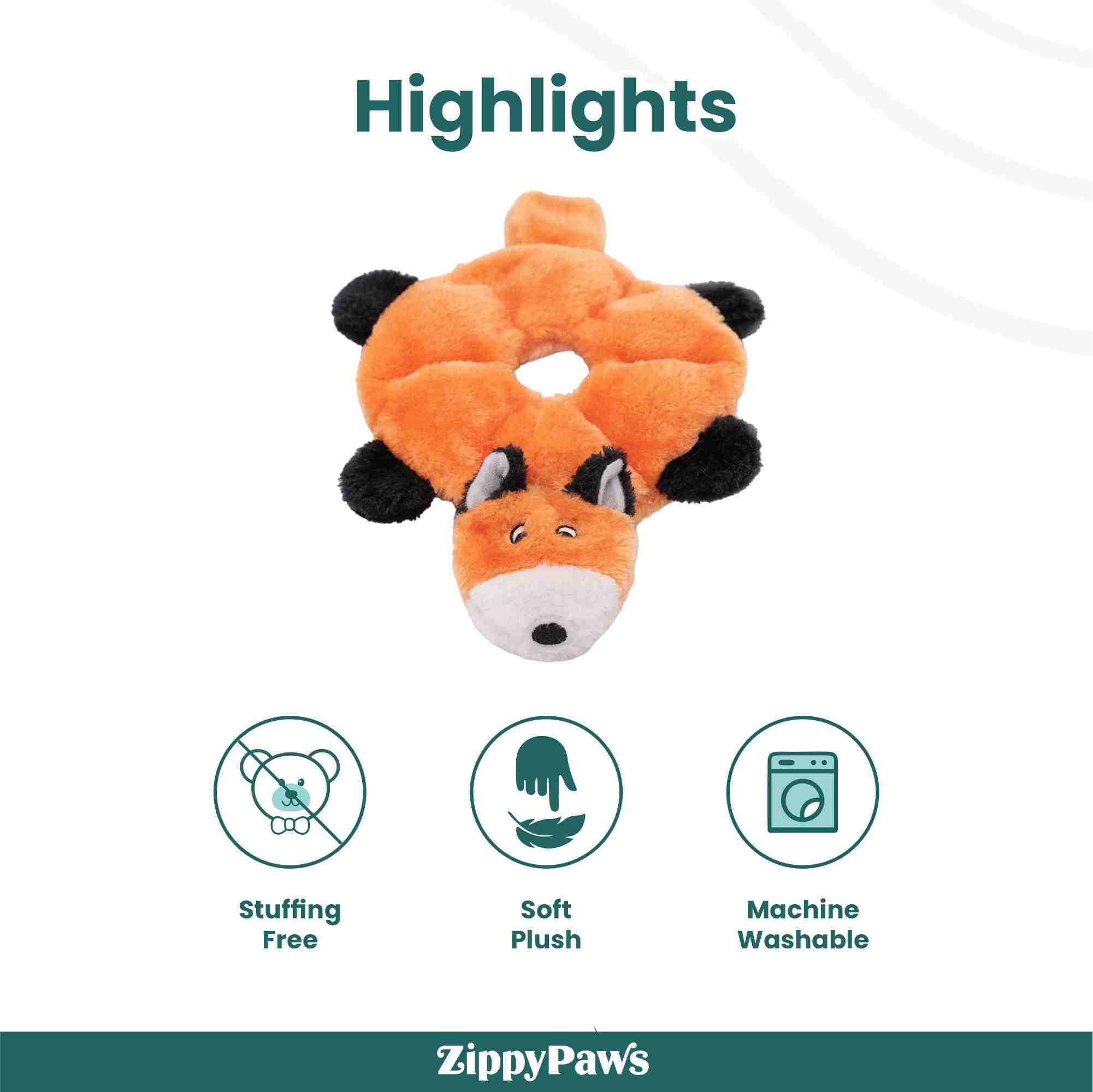 ZippyPaws Loopy Fox Toy for Dogs
