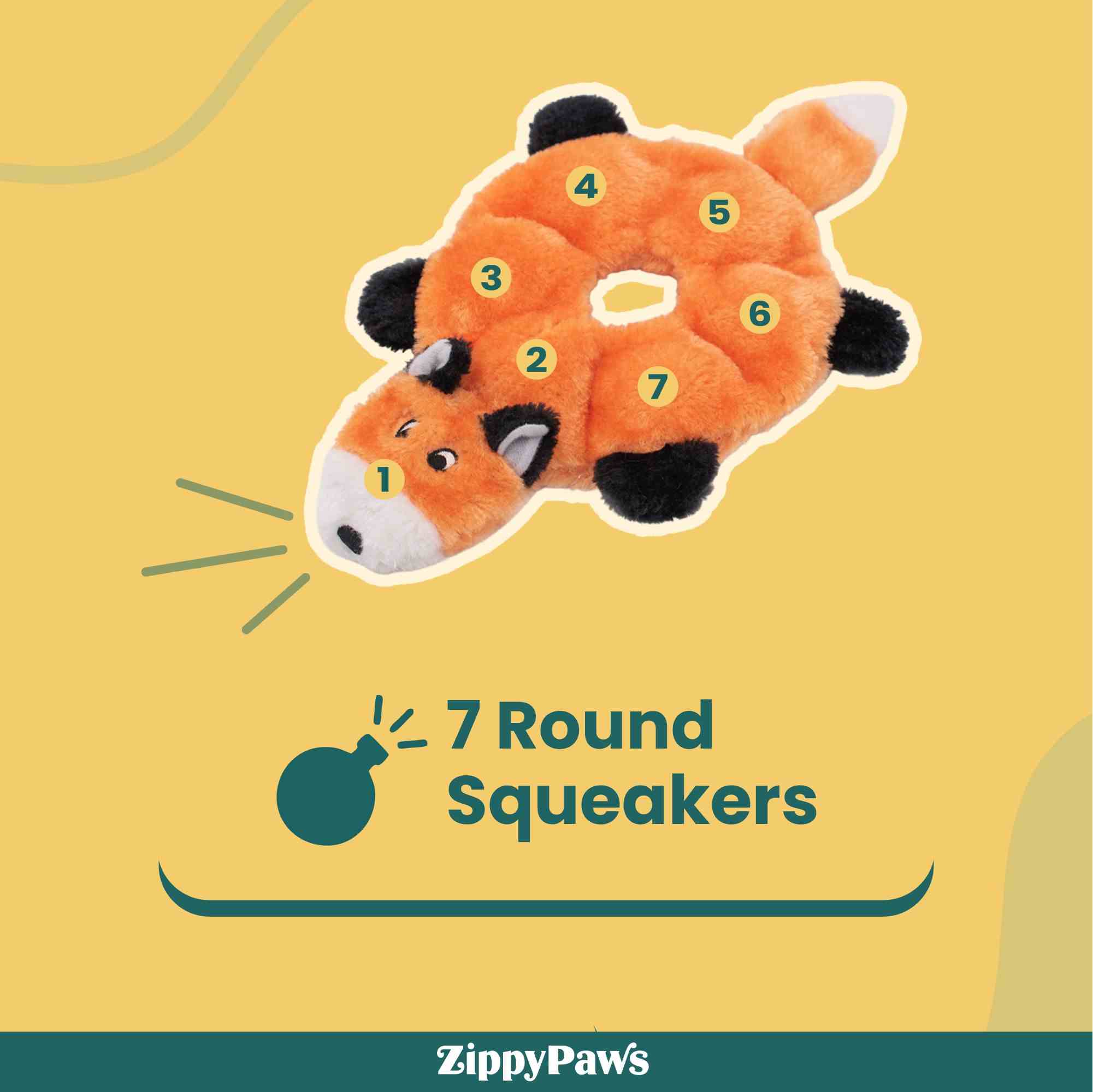 ZippyPaws Loopy Fox Toy for Dogs