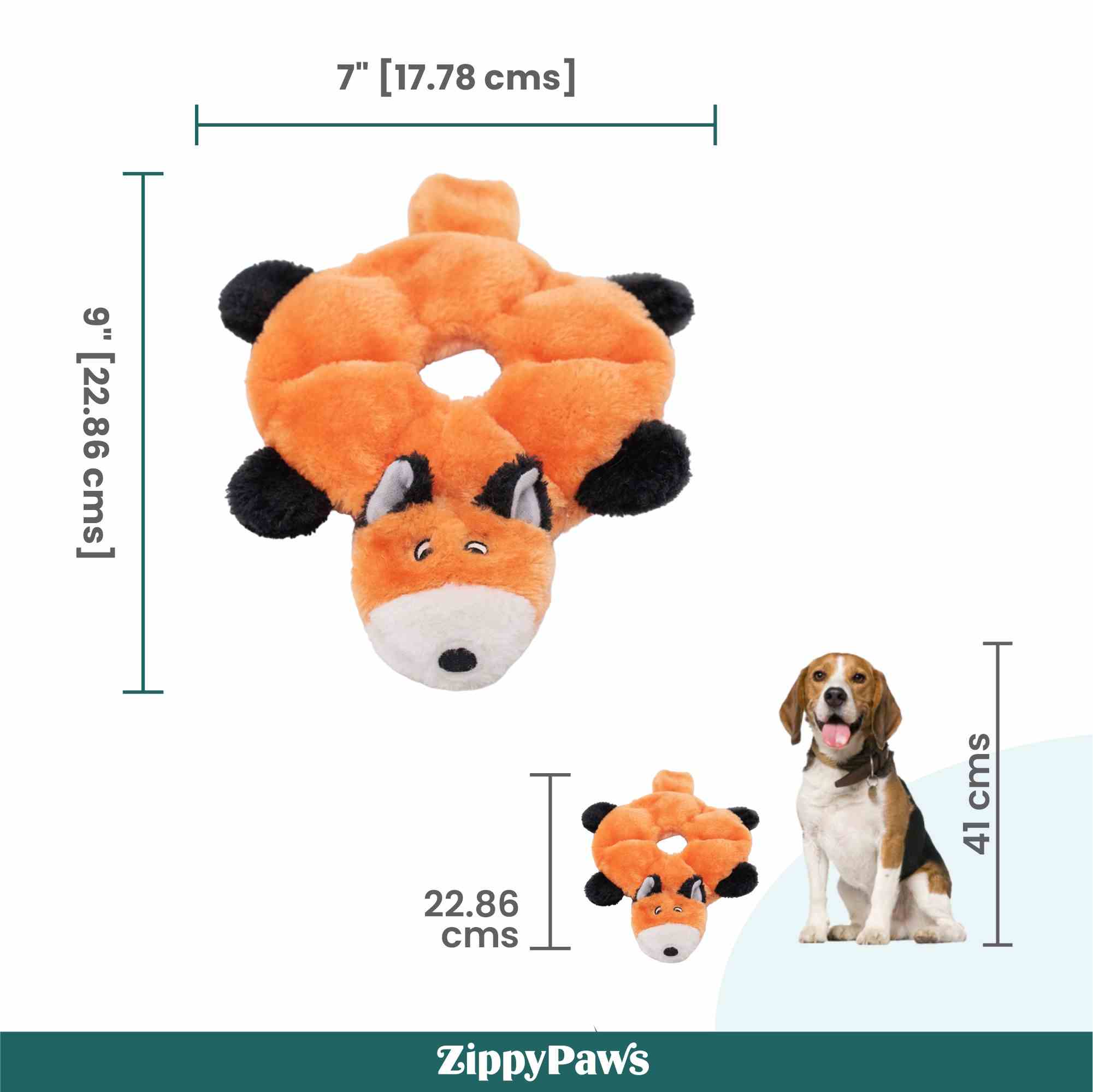 ZippyPaws Loopy Fox Toy for Dogs