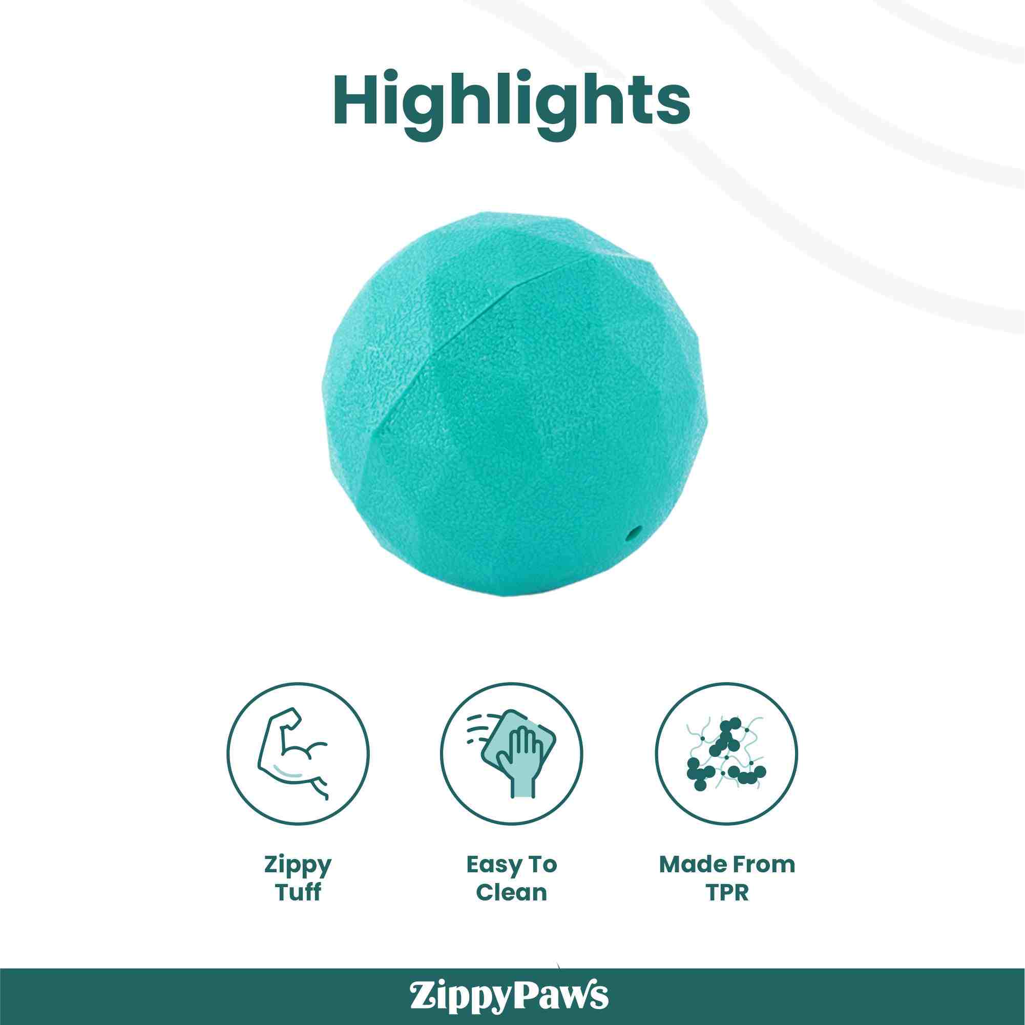 ZippyPaws Tuff Waggle Babble Ball Dog Toys