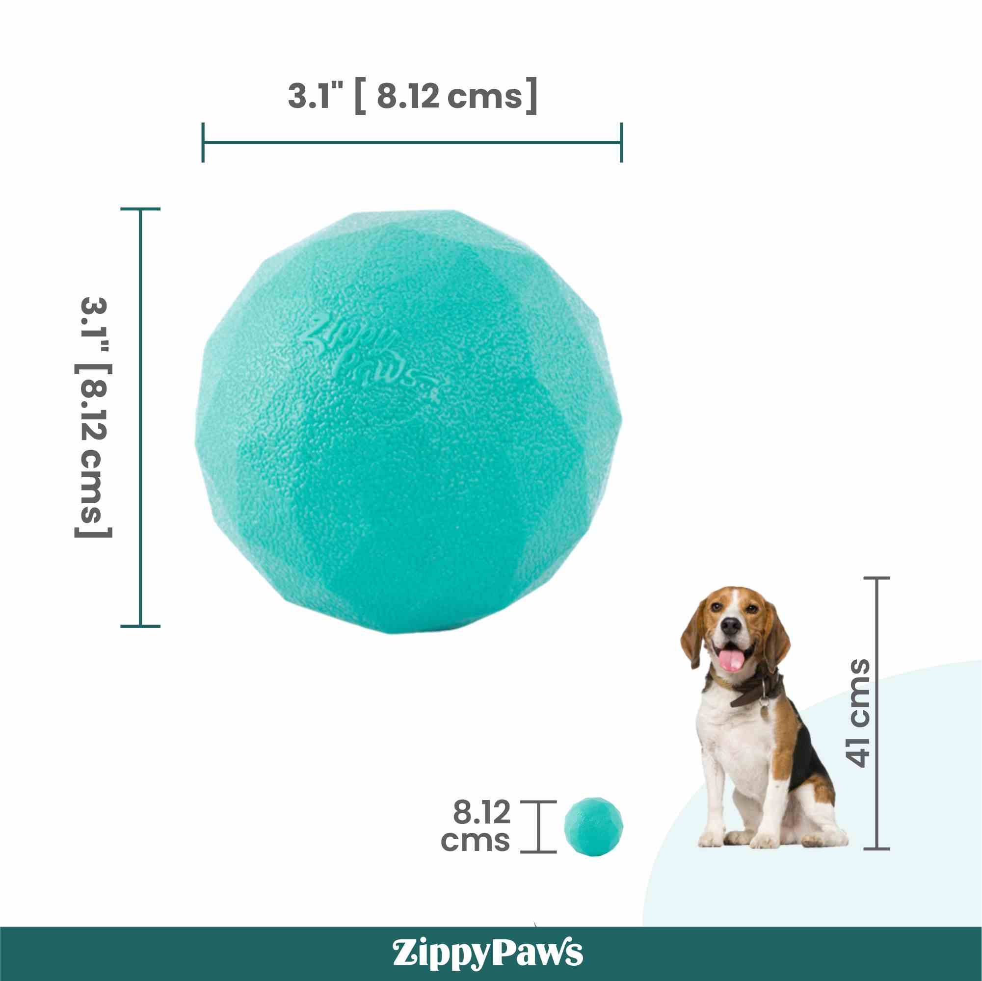 ZippyPaws Tuff Waggle Babble Ball Dog Toys